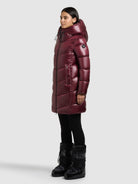khujo-adriana-damen-steppmantel-mahagoni-red-slim-fit image 5