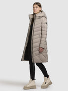 khujo-coat-odana3-gray-beige-knielanger-steppmantel-damen-wattiert image 2