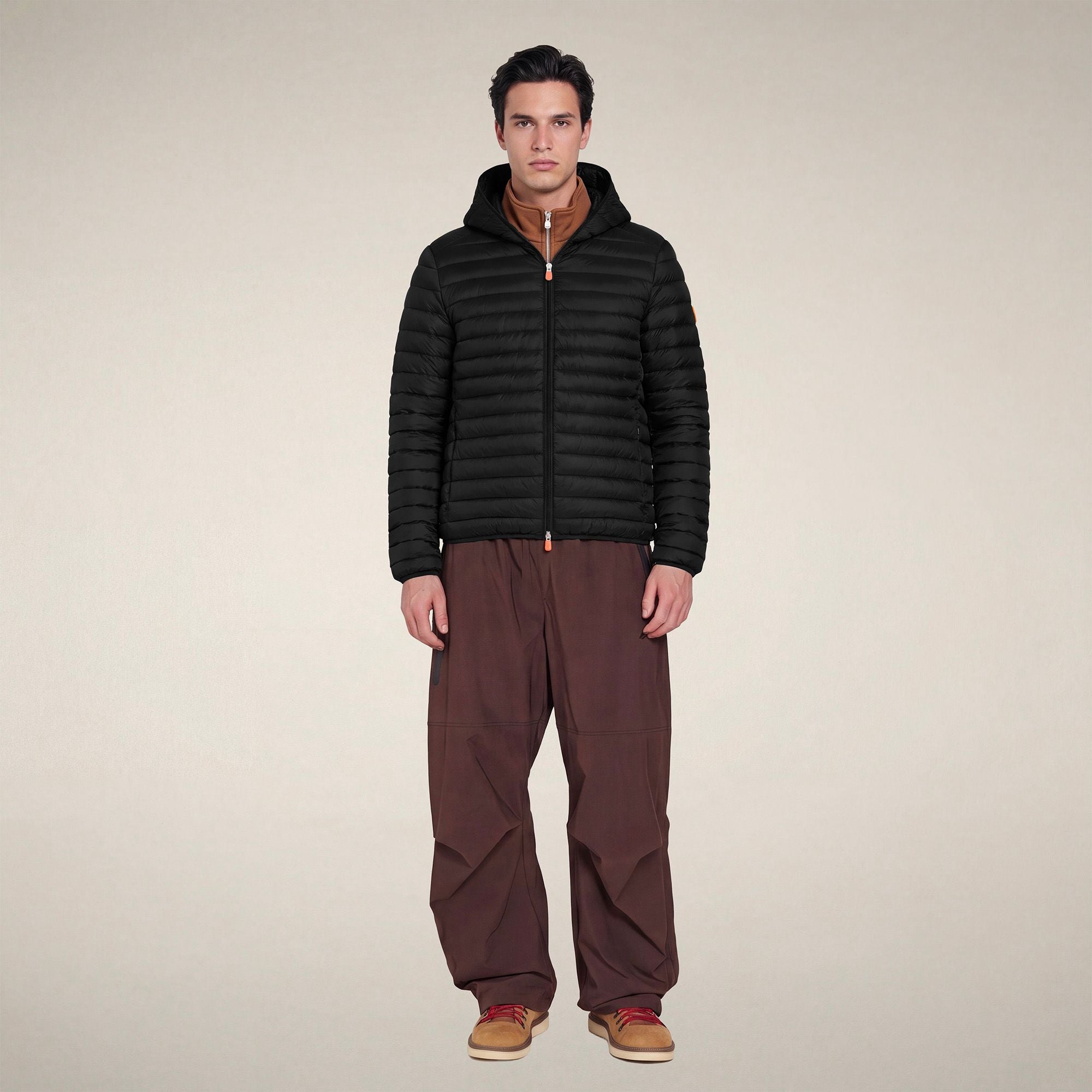 save-the-duck-donald-herren-steppjacke-schwarz-mit-kapuze image 1