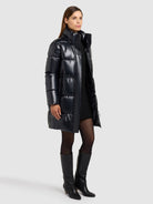 khujo-coat-haya2-shiny-midnight-blue-wasserabweisender-steppmantel-damen image 6