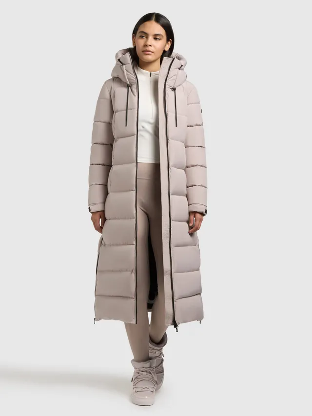 khujo-coat-deria4-dusty-beige-steppmantel-wadenlang-regular-fit image 1