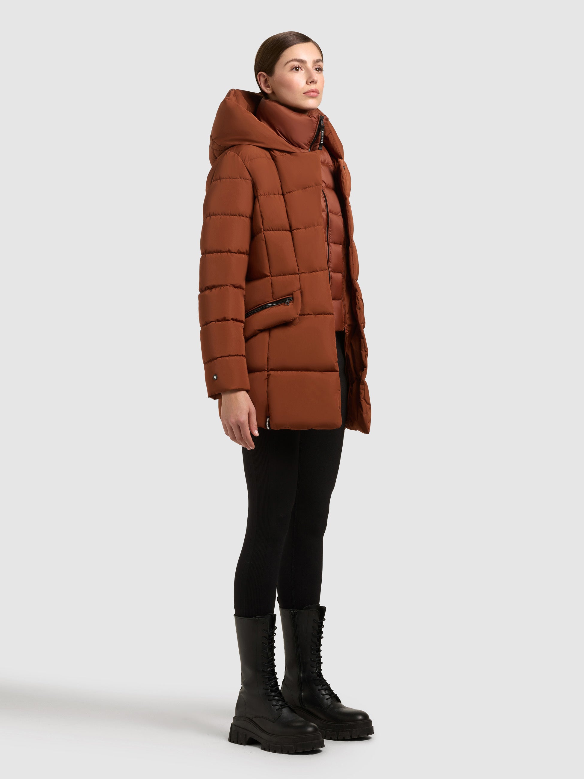 khujo-jacke-bric-russet-brown-damen-steppjacke-mit-einsatz image 6