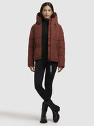 khujo-jacke-sume-damen-steppjacke-dunkelrot image 2