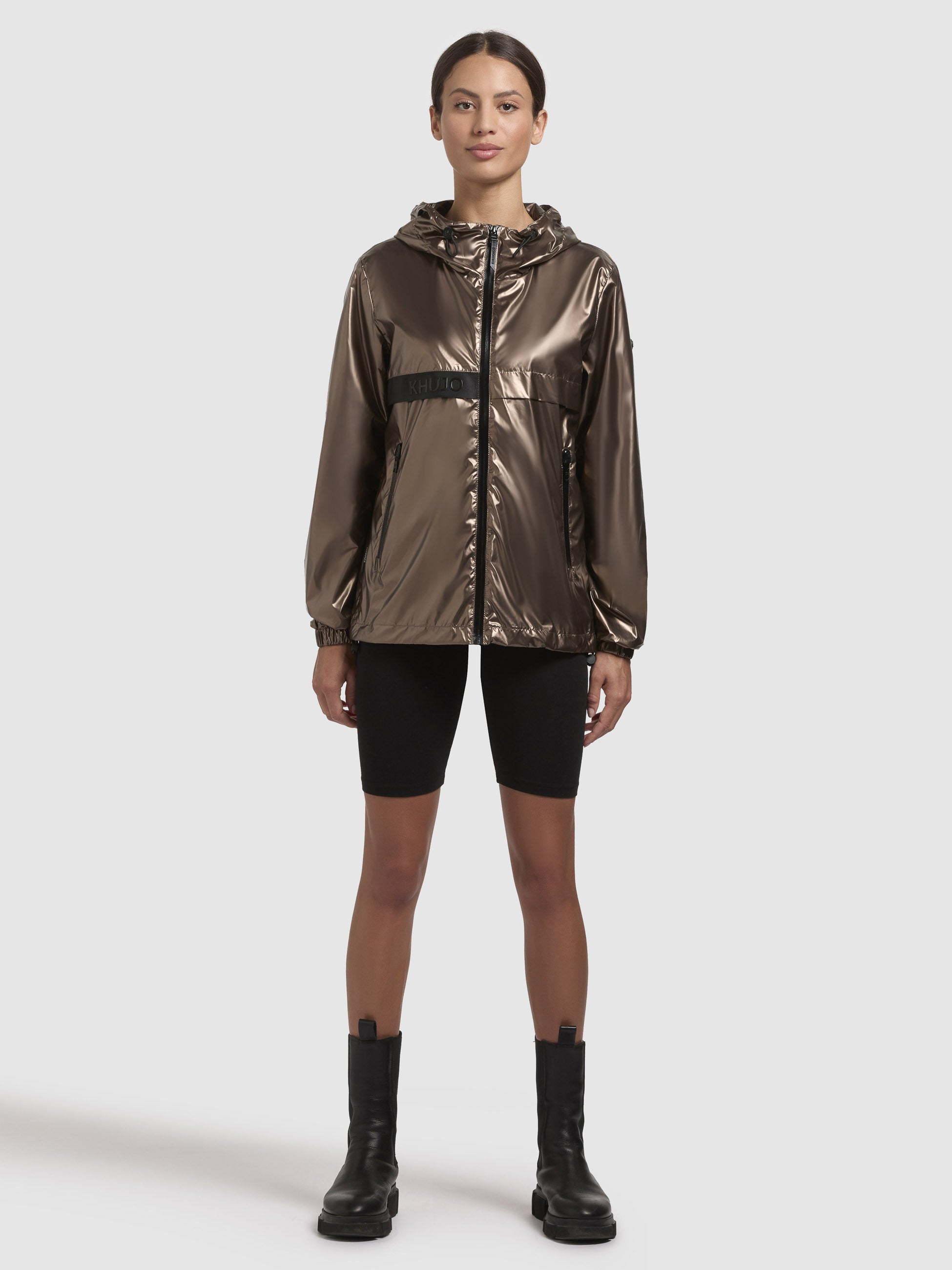 khujo-jacke-evelyn-braun-metallic-h-ftlange-kapuzenjacke-damen-regular-fit image 2