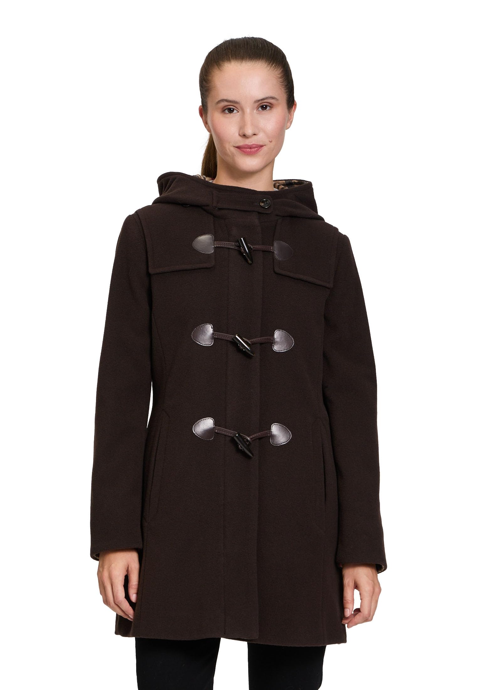 gil-bret-damen-dufflecoat-mit-kapuze-wollvelours-knebelverschluss image 8