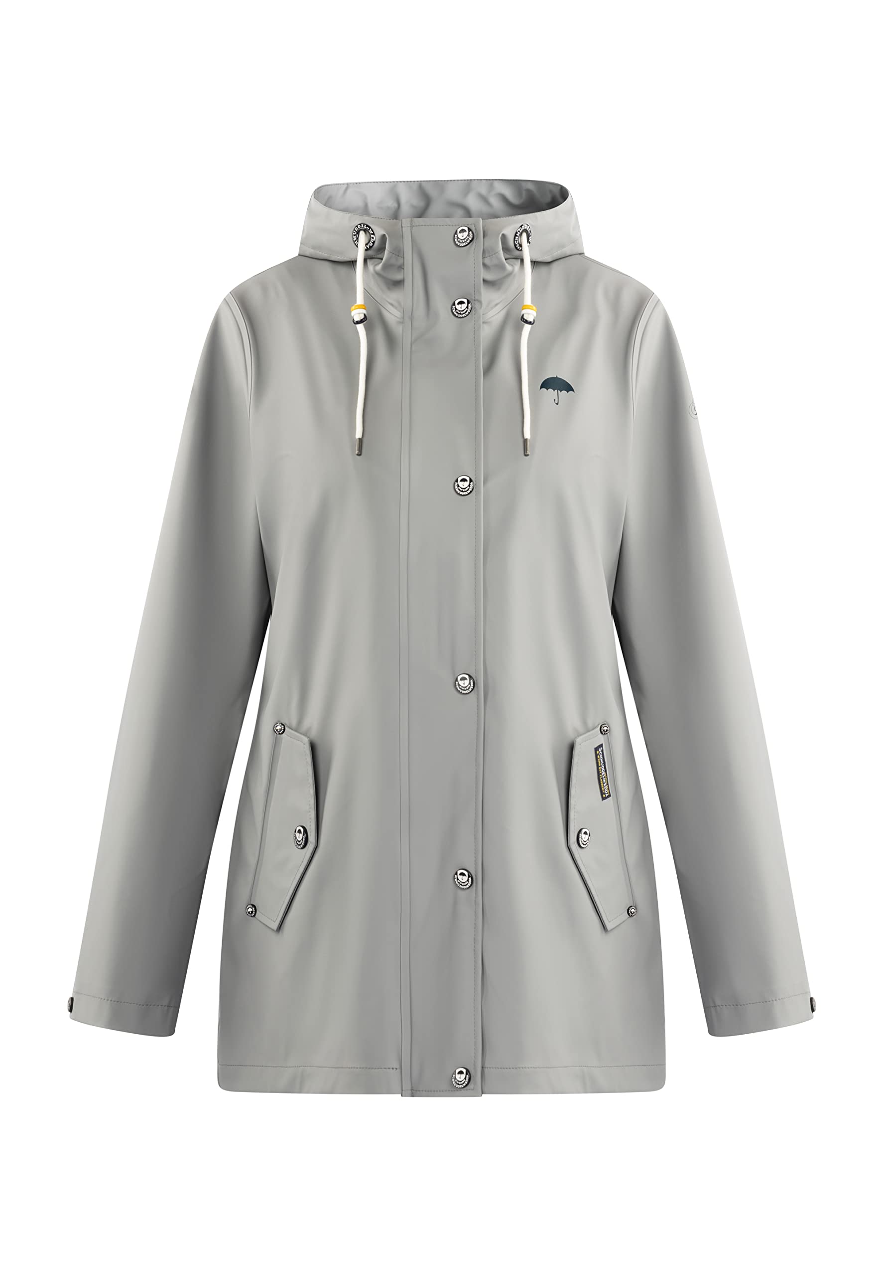 schmuddelwedda-damen-regenjacke-mit-druckknopfleiste-und-hohem-kragen image 1