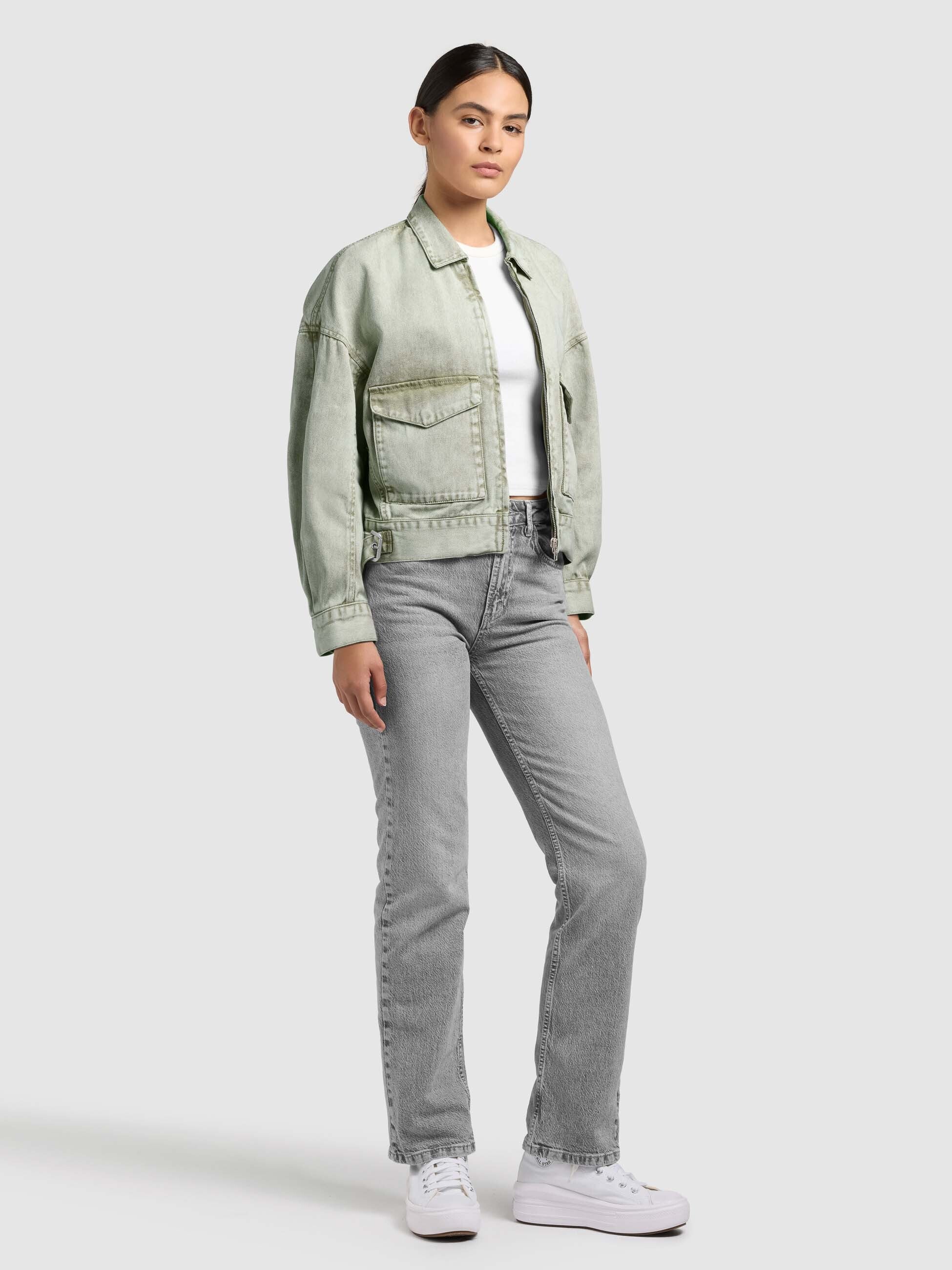 khujo-jacke-nelina-seagreen-damen-jeansjacke-h-ftlang-aus-baumwoll-denim image 2