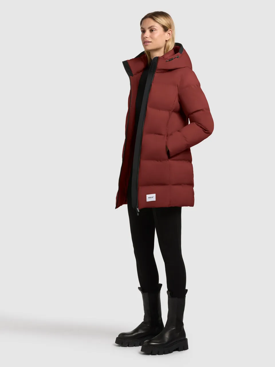 khujo-jacke-tanare3-dark-red-damen-winter-steppjacke image 1