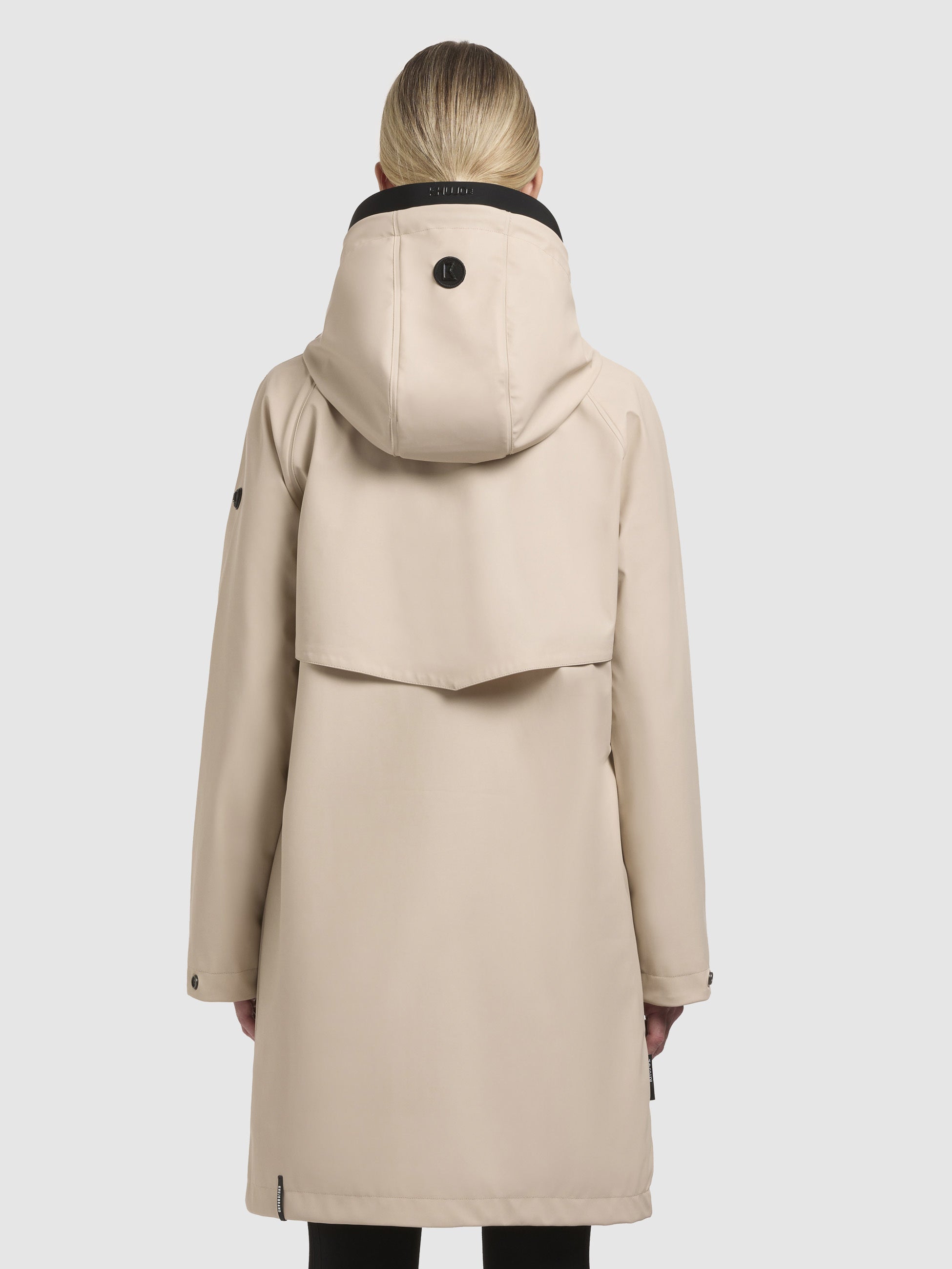 khujo-mantel-liede-beige-beschichteter-regenmantel-kurzmantel-damen image 3