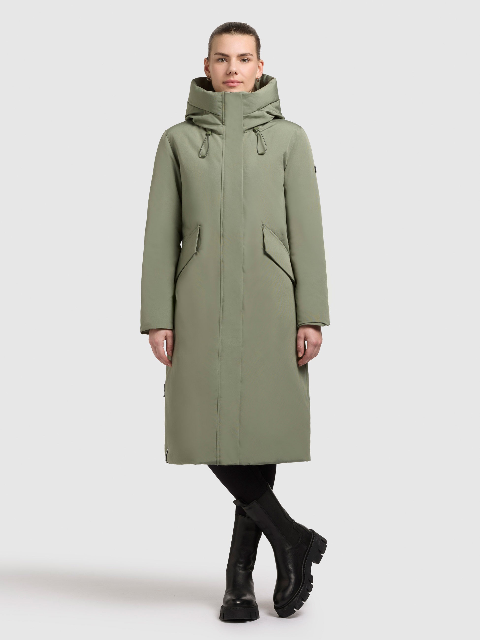 khujo-santini-damen-wintermantel-muted-green image 1