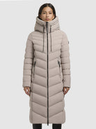 khujo-coat-stoane-light-beige-wadenlanger-gesteppter-damen-mantel-mit-kapuze image 4