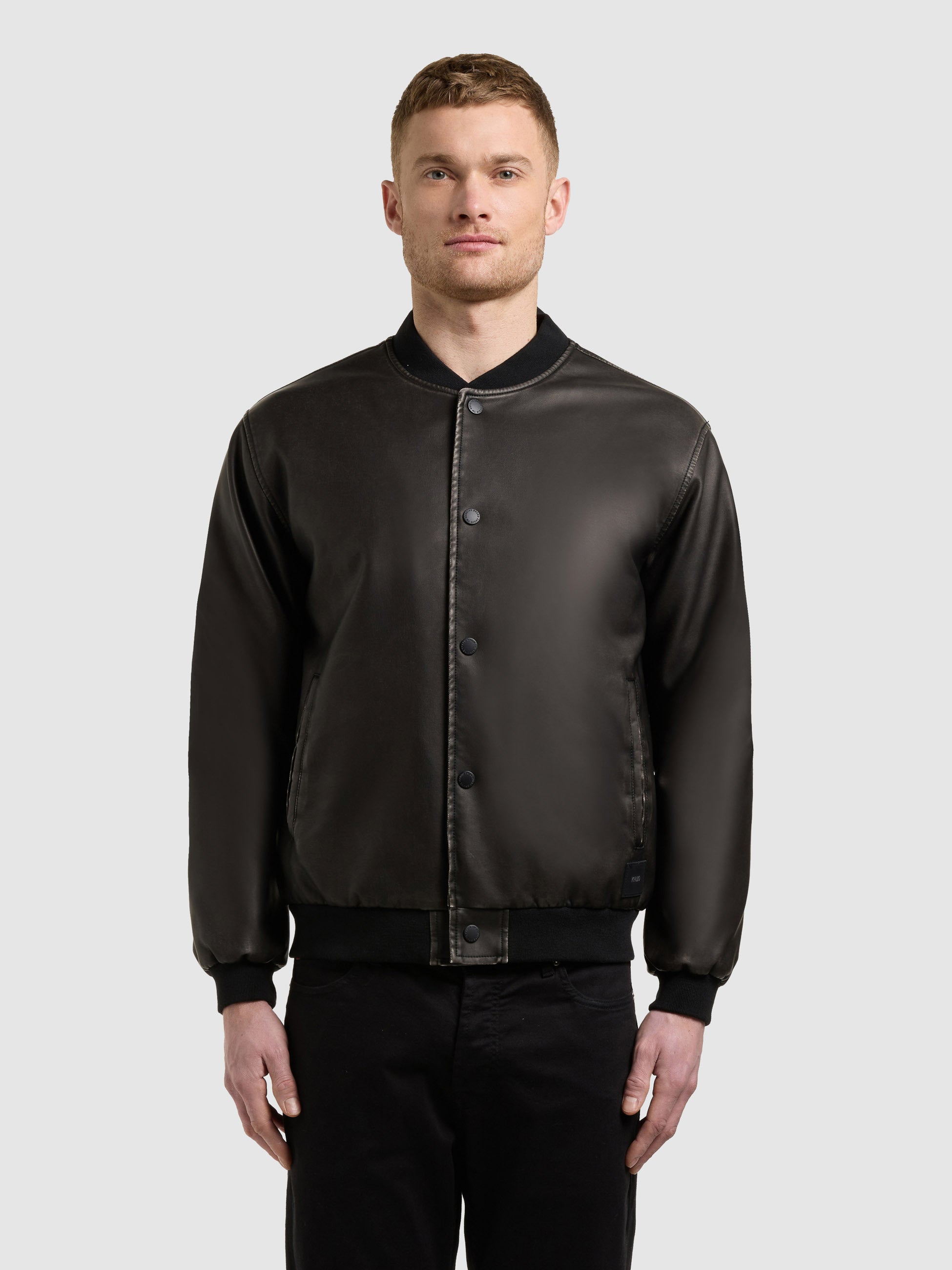 khujo-jacke-cale-vintage-black-blouson-herren-kunstleder image 4