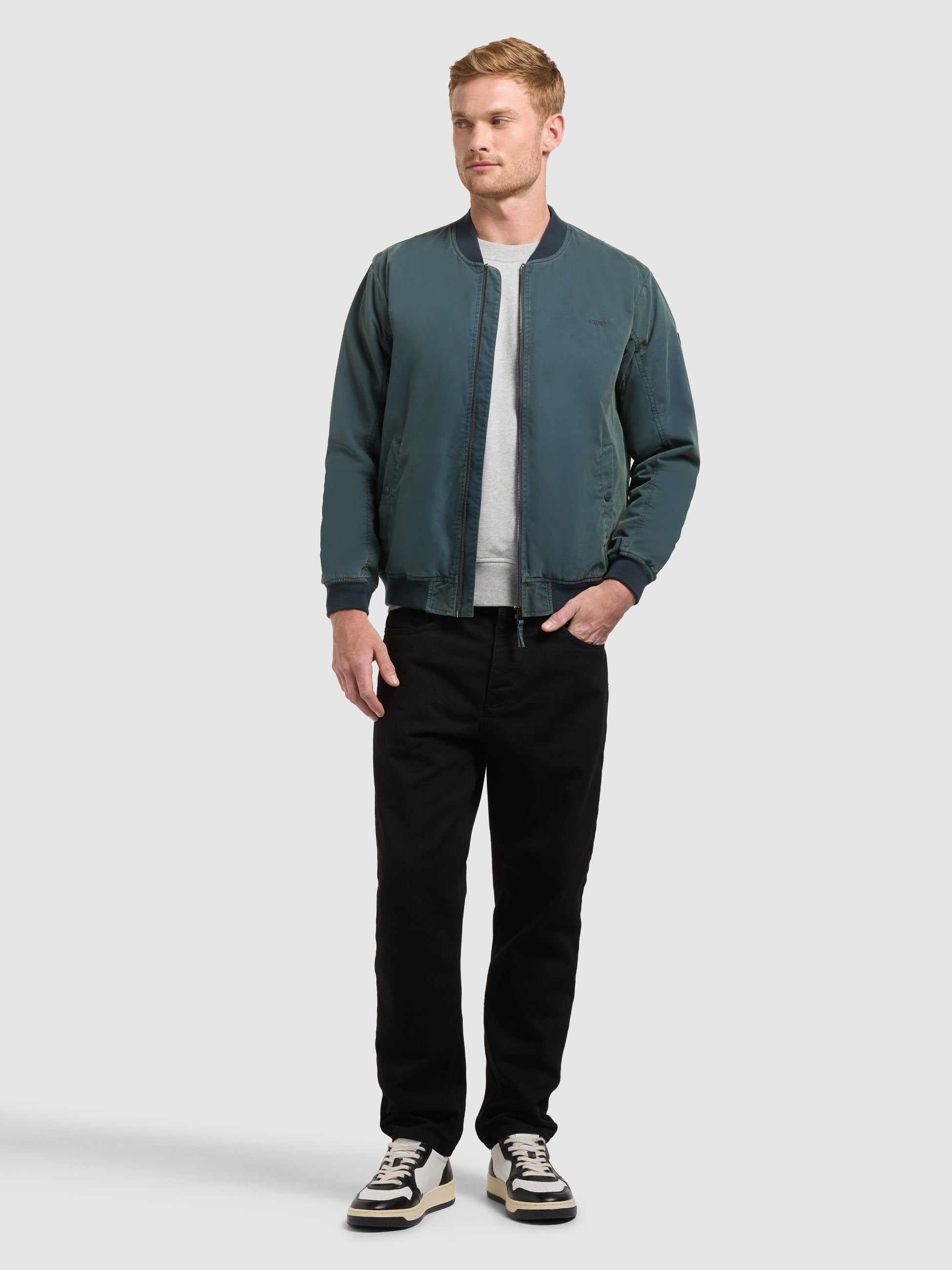 khujo-ulric-blousonjacke-atlantic-blue-college-jacke-im-used-look image 2