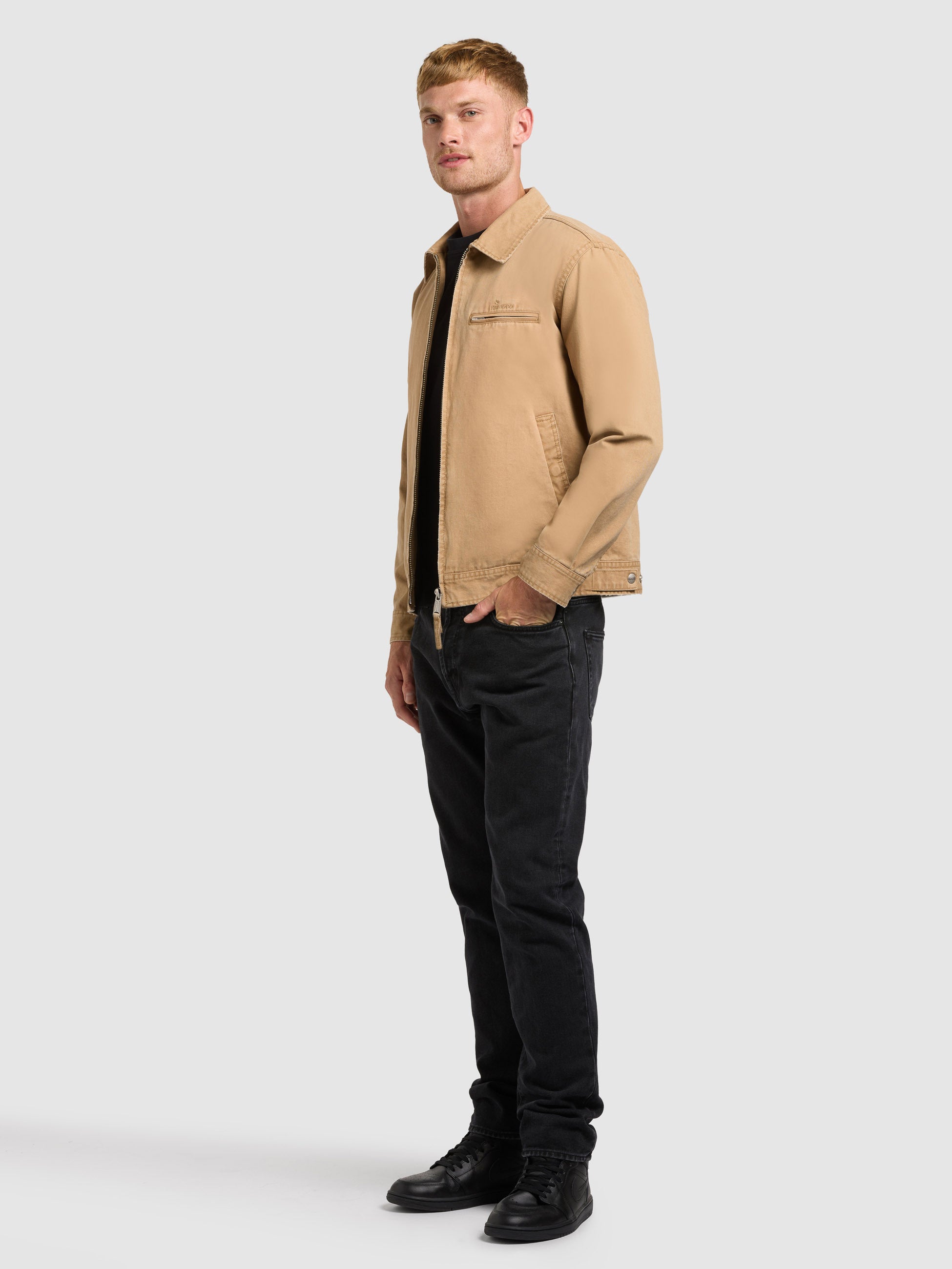 khujo-jacke-janno-blouson-im-used-look-in-camel image 2