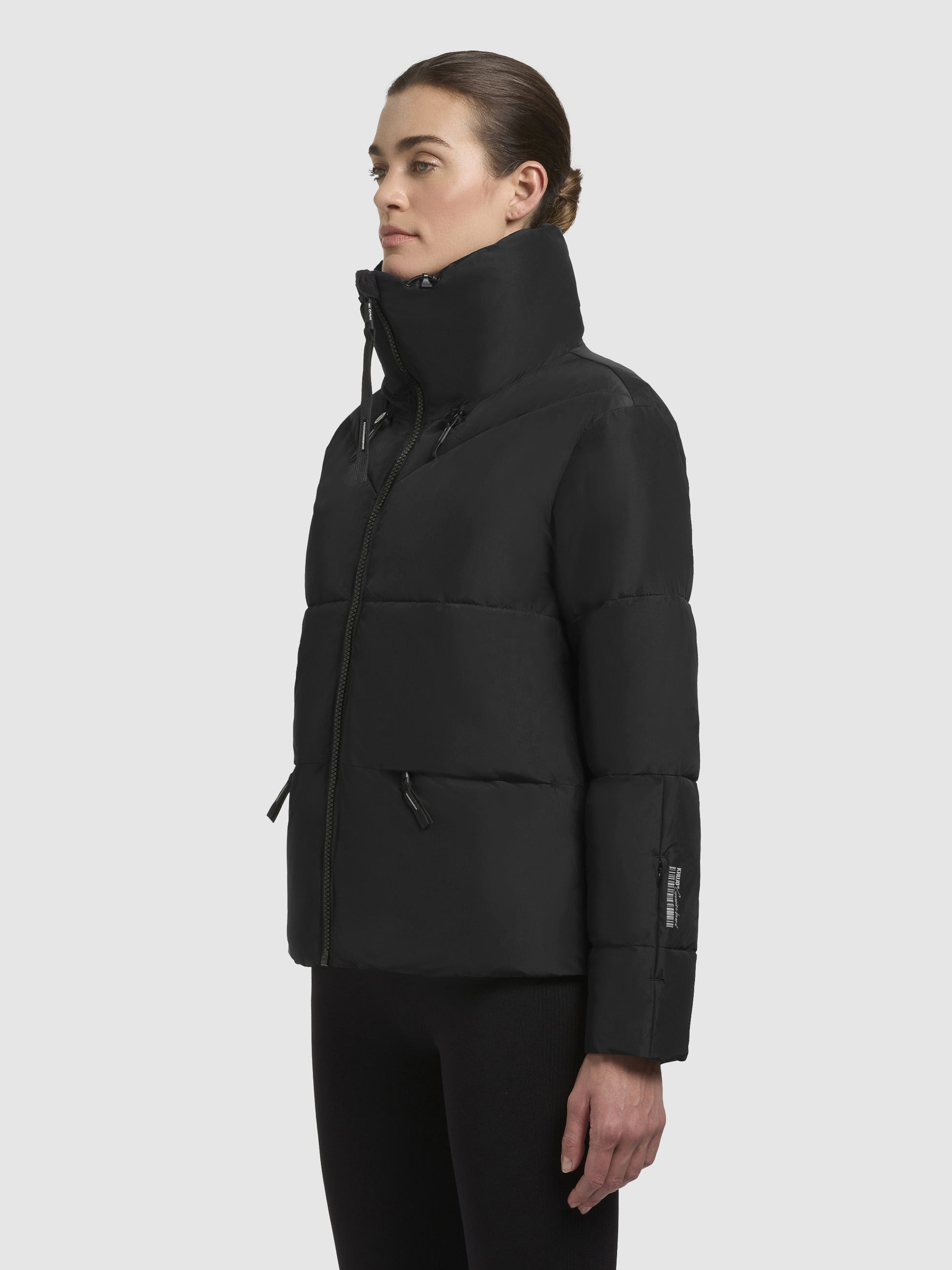 khujo-flaire-jacke-schwarz-damen-h-ftlange-blouson-winterjacke-mit-stehkragen image 5