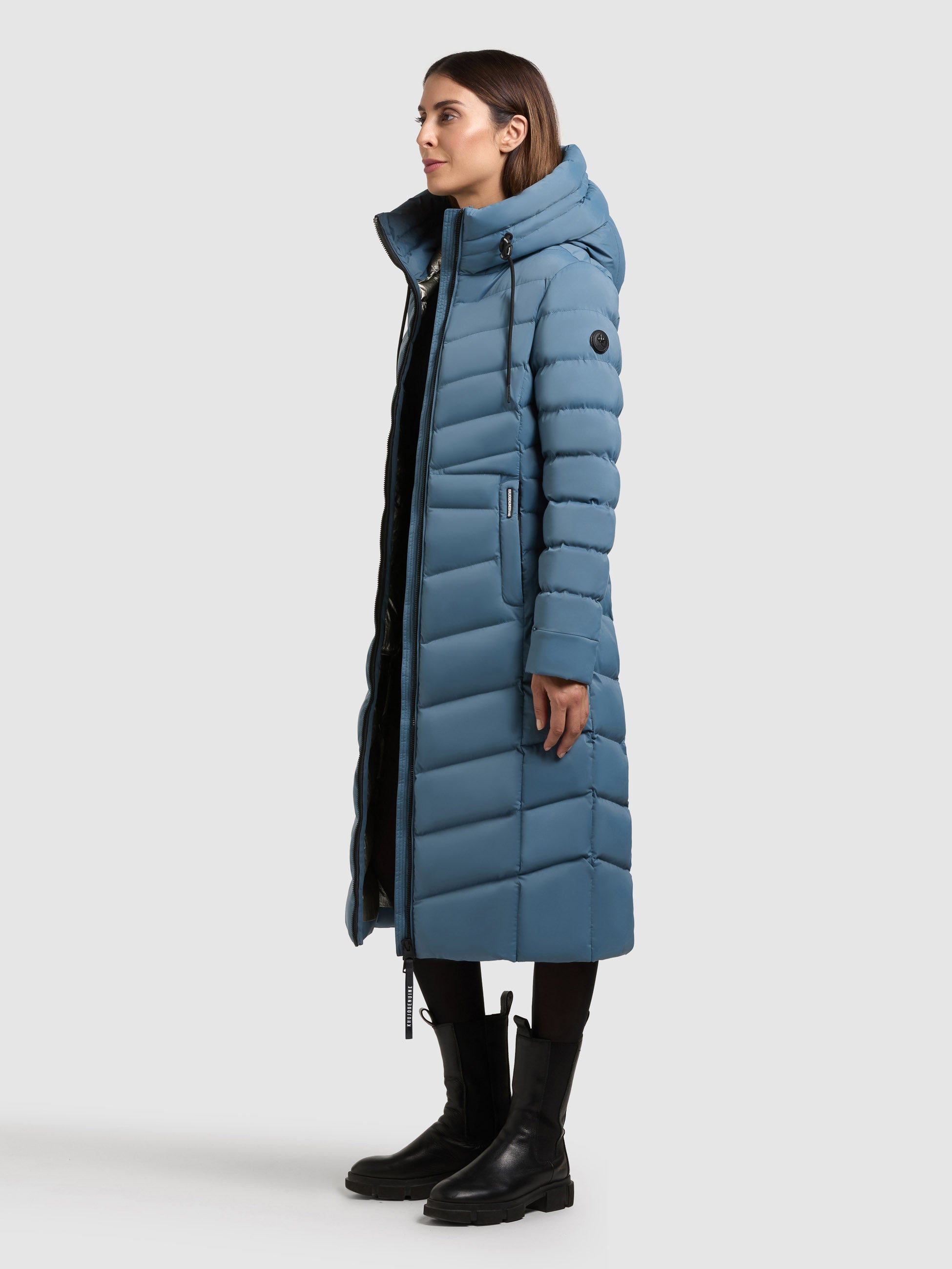 khujo-mantel-ingram5-cosmic-blue-damen-steppmantel-tailliert image 2