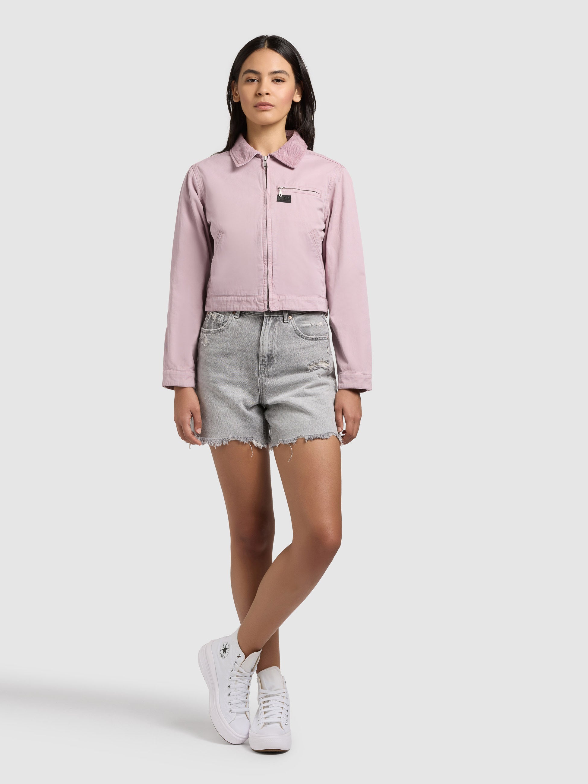 khujo-jacke-georgia-violet-cropped-sommerjacke-damen image 7