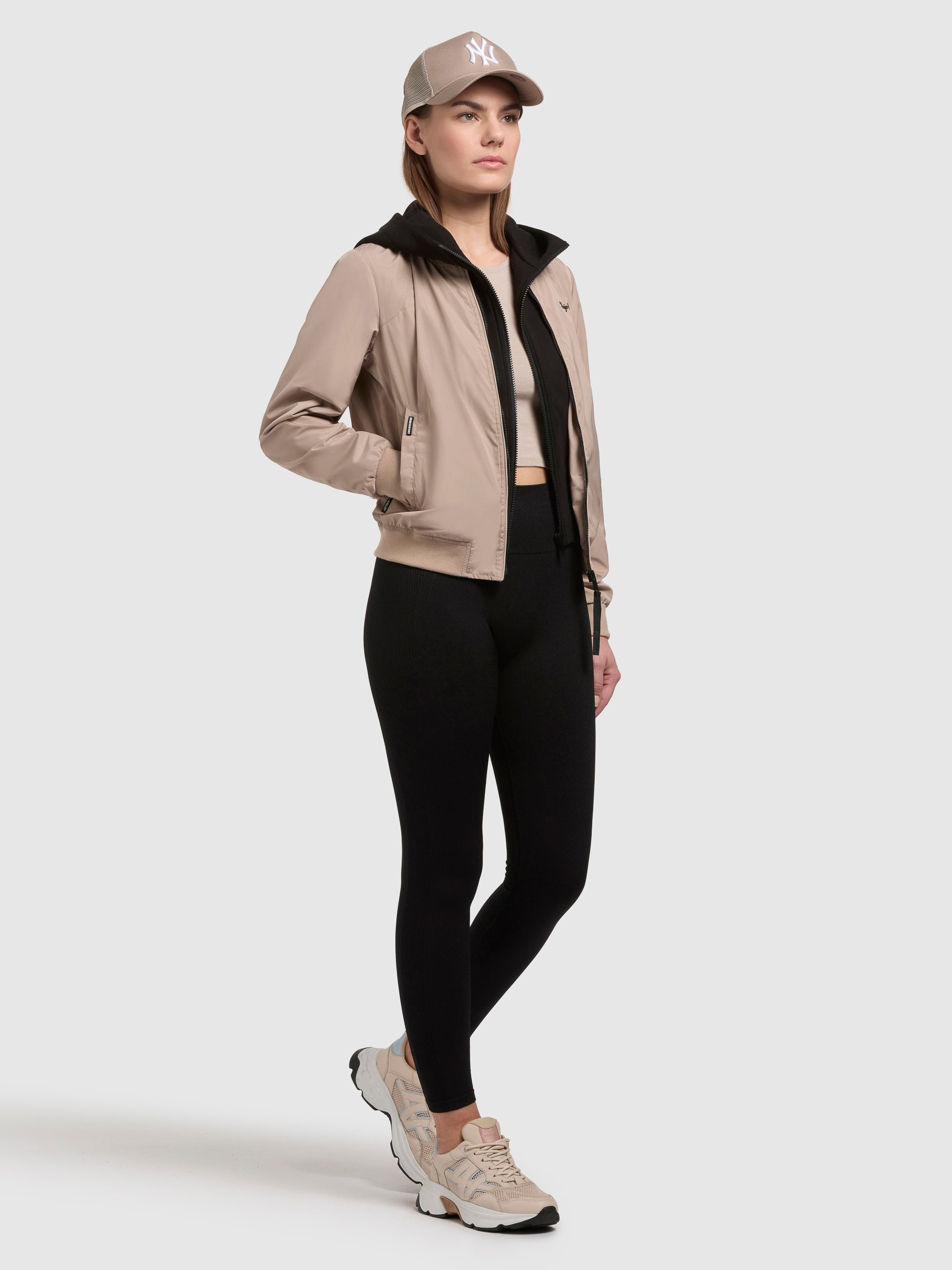 khujo-jacke-seeam-bomberjacke-beige-regular-fit image 6