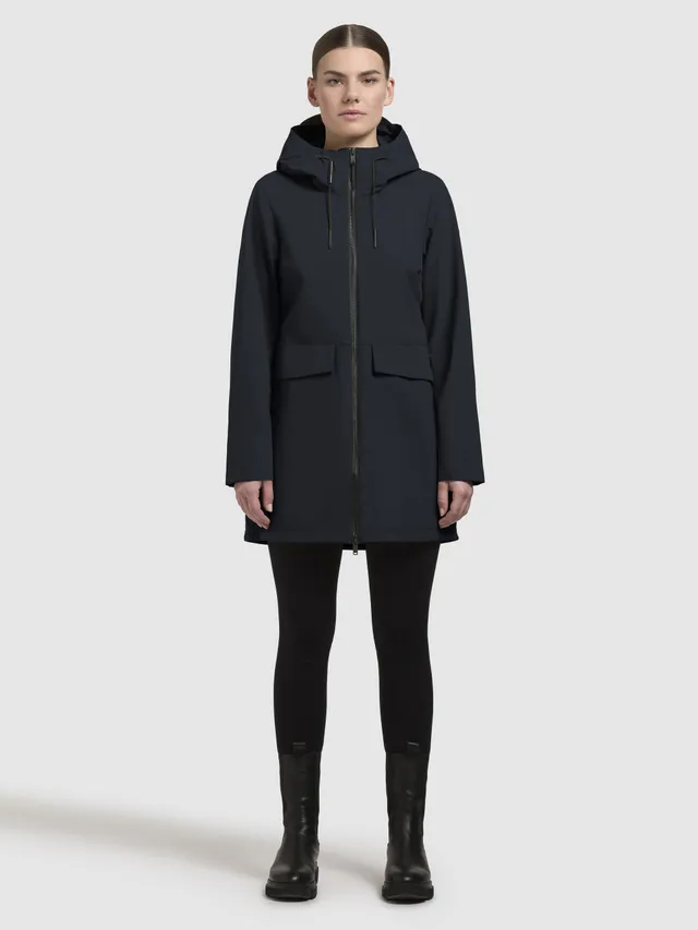 khujo-jacke-yoni-damen-regenjacke-dunkelblau-wasserabweisend image 1