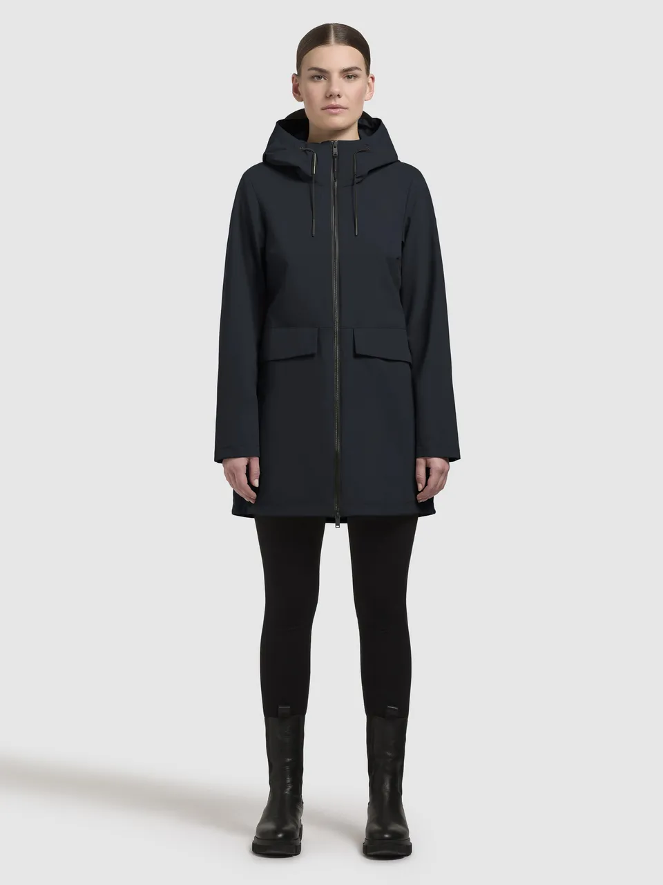 khujo-jacke-yoni-damen-regenjacke-dunkelblau-wasserabweisend image 1