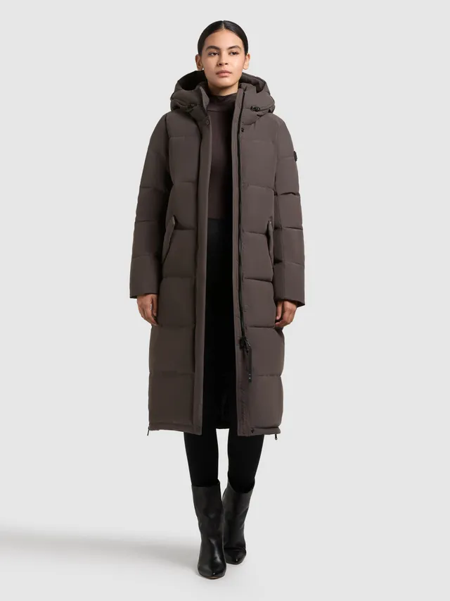 khujo-coat-cami-graphite-gray-knielanger-damen-steppmantel image 1