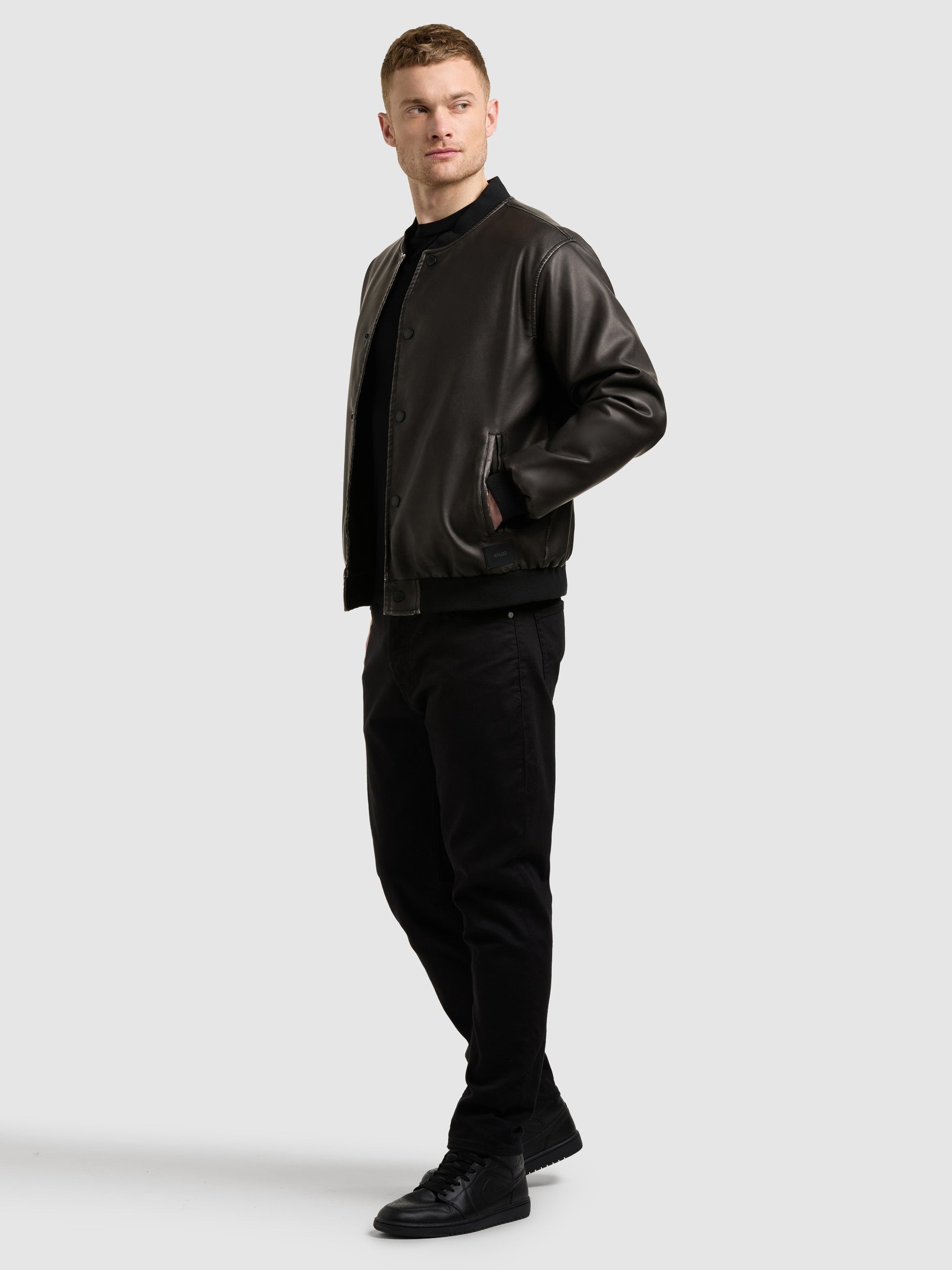 khujo-jacke-cale-vintage-black-blouson-herren-kunstleder image 2