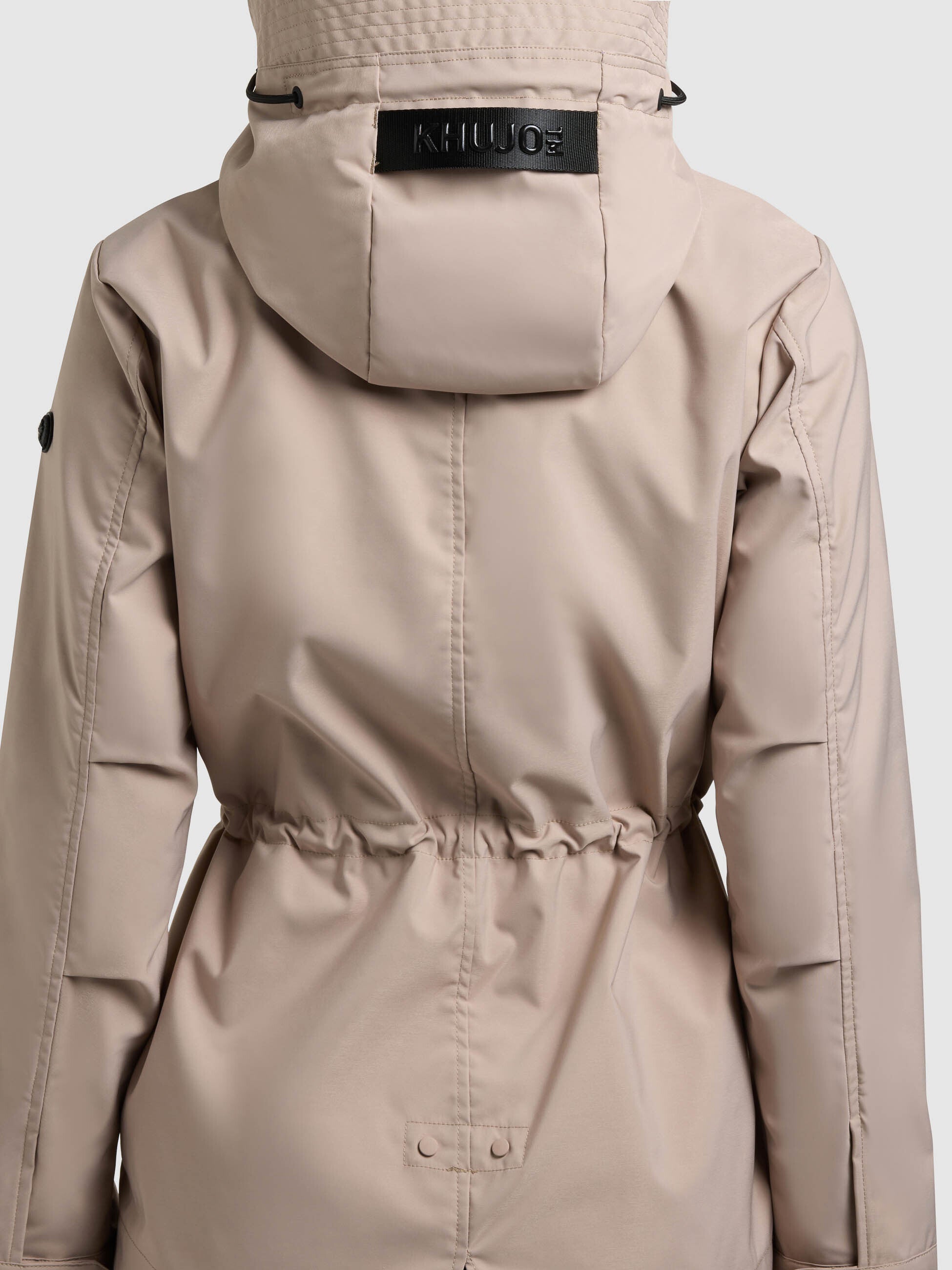 khujo-mantel-agev-latte-beige-damen-bergangsmantel-sommerparka-baumwoll-mix image 8