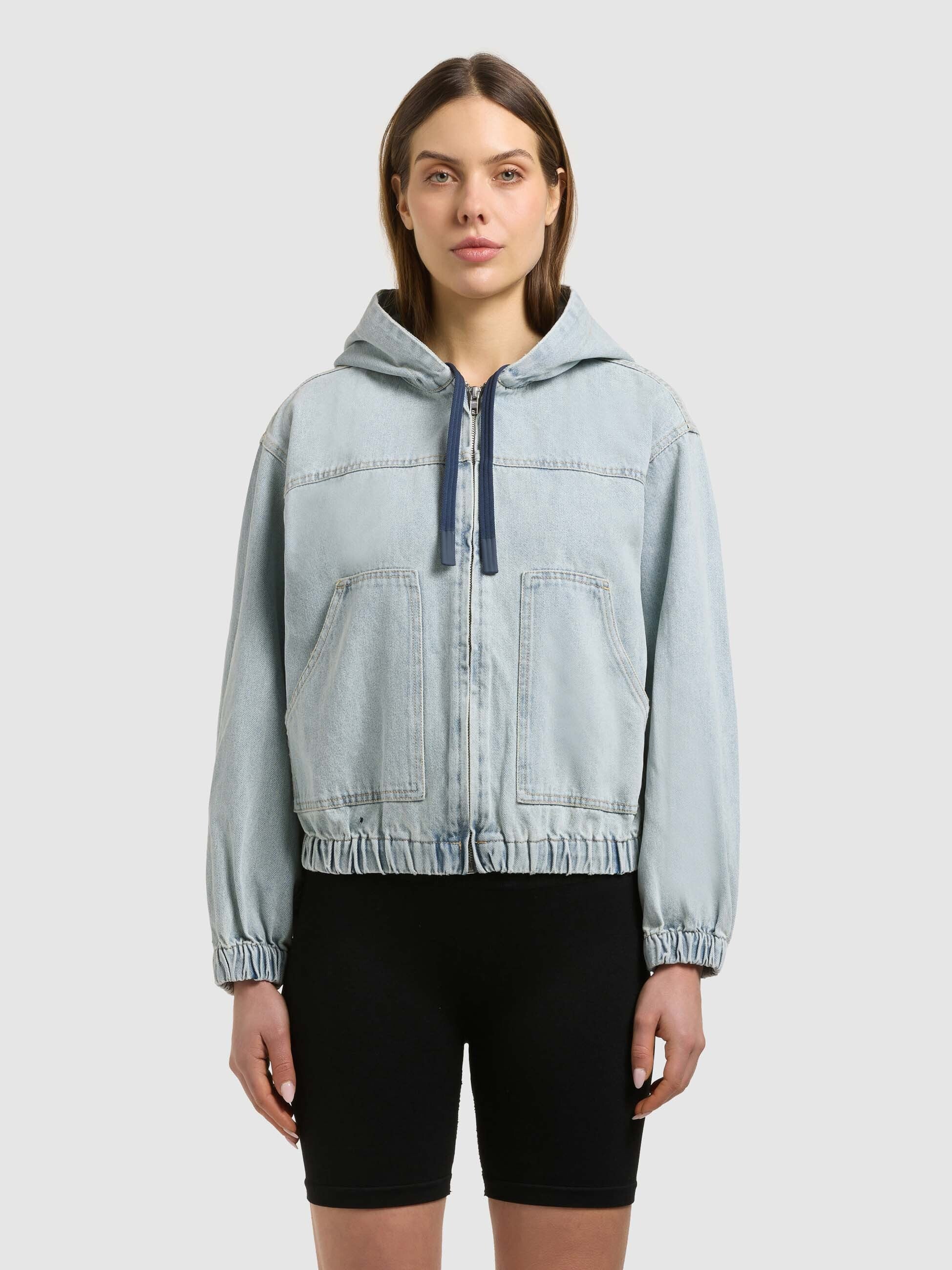 khujo-jacke-gretel-bleached-blue-damen-jeans-blouson-mit-kapuze-im-loose-fit image 4