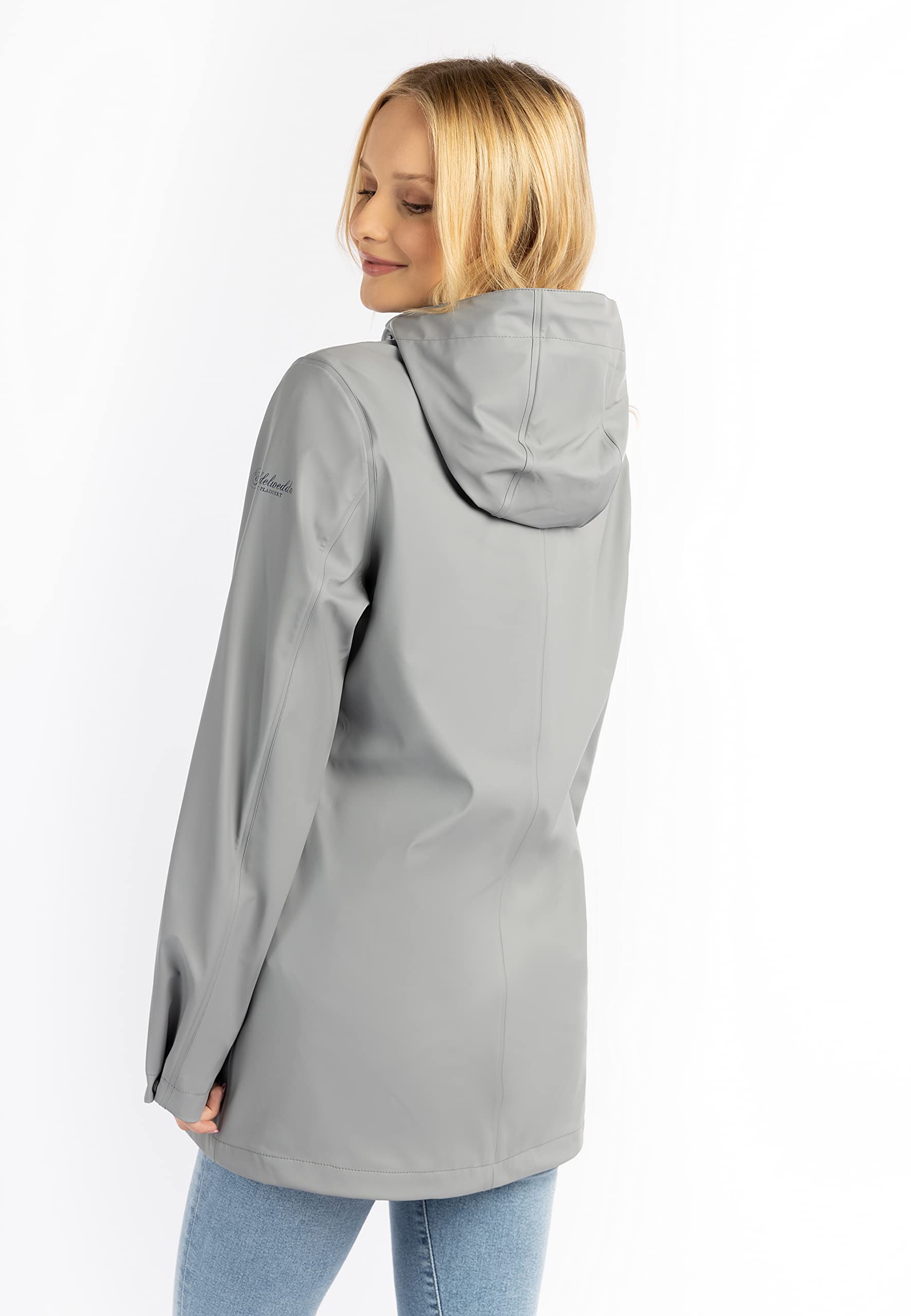 schmuddelwedda-damen-regenjacke-mit-druckknopfleiste-und-hohem-kragen image 6