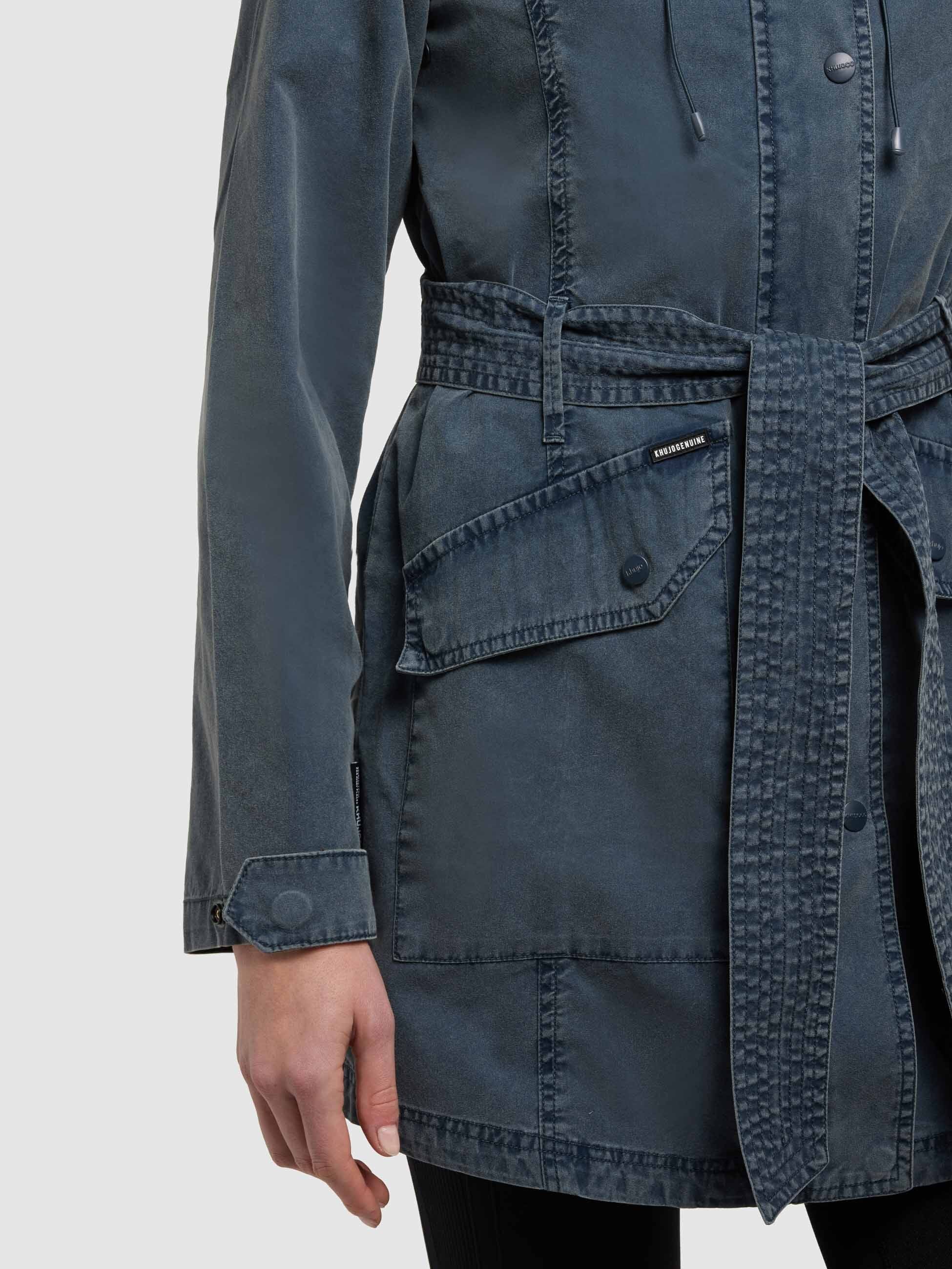 khujo-prea-damen-sommerparka-atlantic-blue-trenchcoat-parka-mit-g-rtel image 8