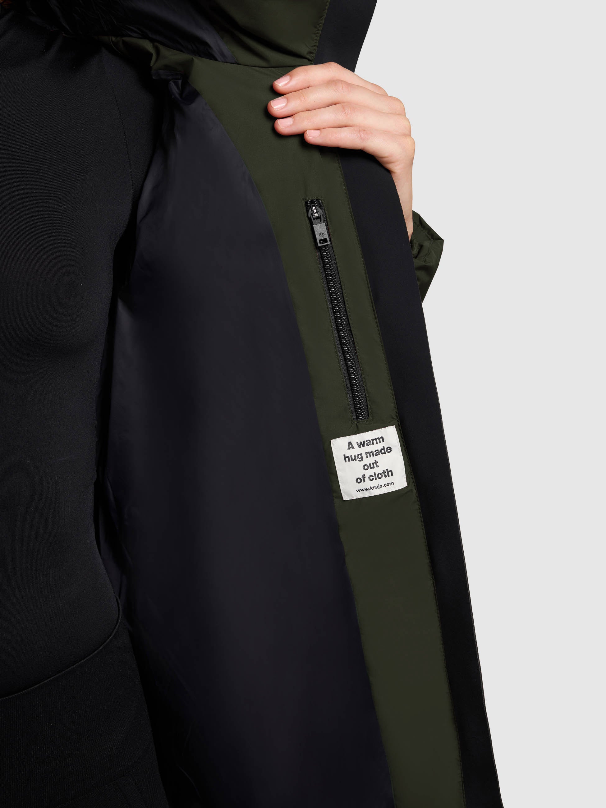 khujo-jacke-ellis-dark-green-damen-steppjacke-h-ftlang-mit-kapuze image 7