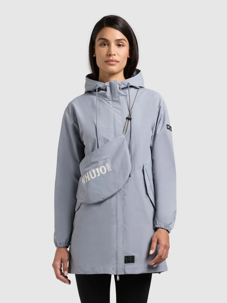 khujo-jacke-ameti-with-bag-misty-blue-damen-kurzmantel-mit-umh-ngetasche image 1