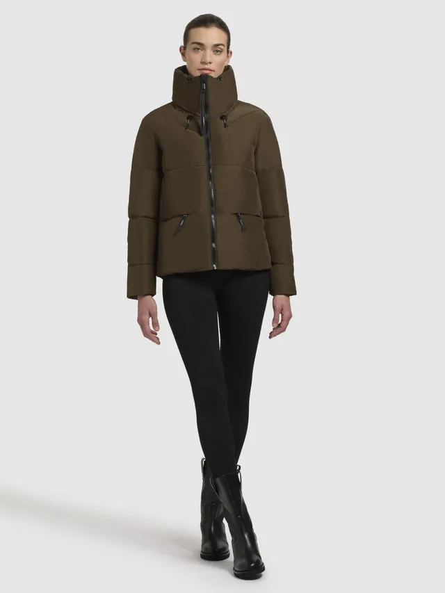 khujo-flaire-winterjacke-dunkel-olive image 1