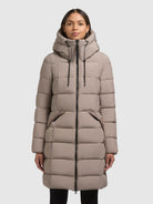 khujo-mantel-arlene-greige-slim-fit-steppmantel-mit-kapuze image 4