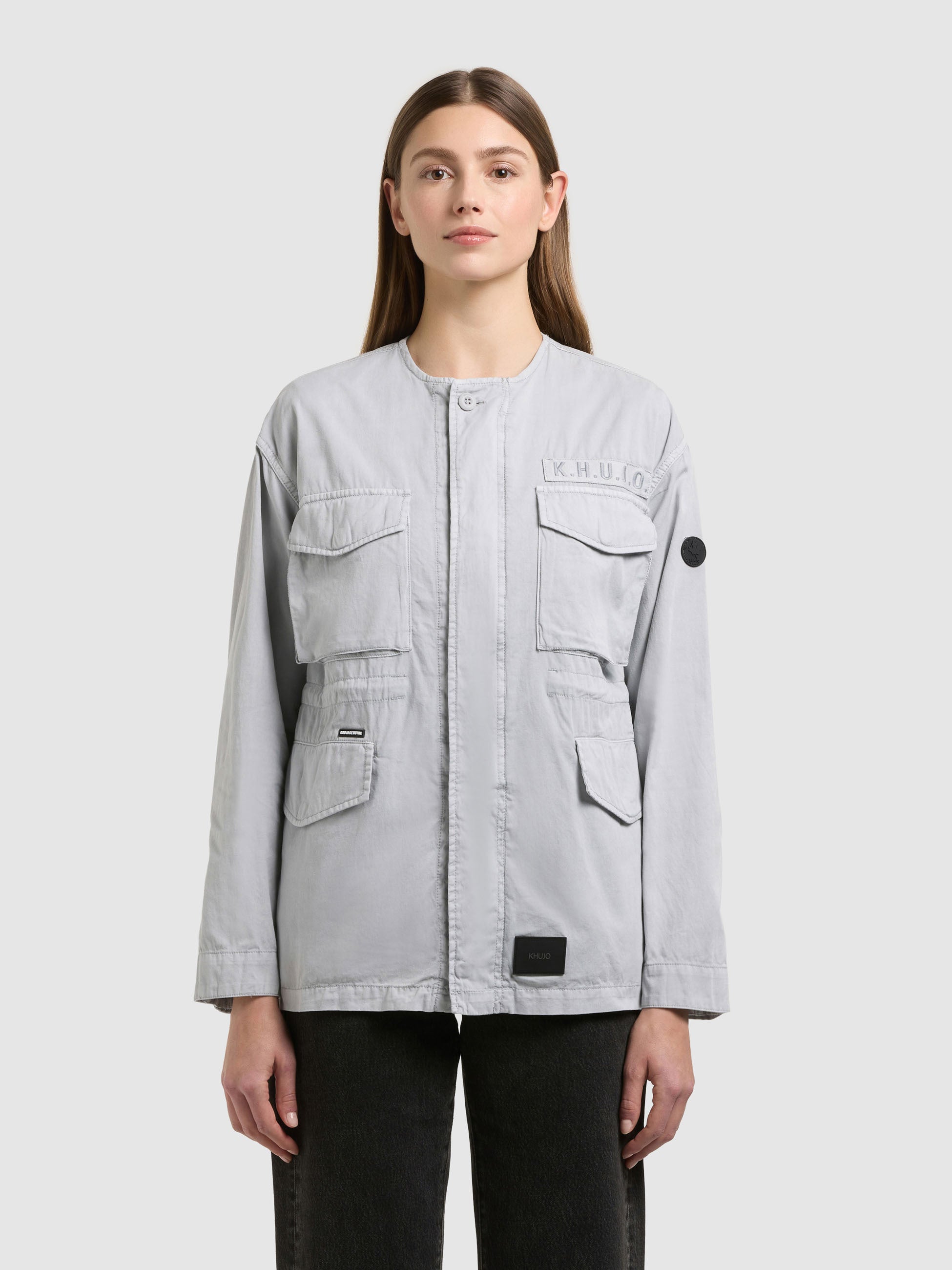 khujo-jacke-sunna-light-grey-fieldjacke-damen-aus-baumwoll-twill image 4