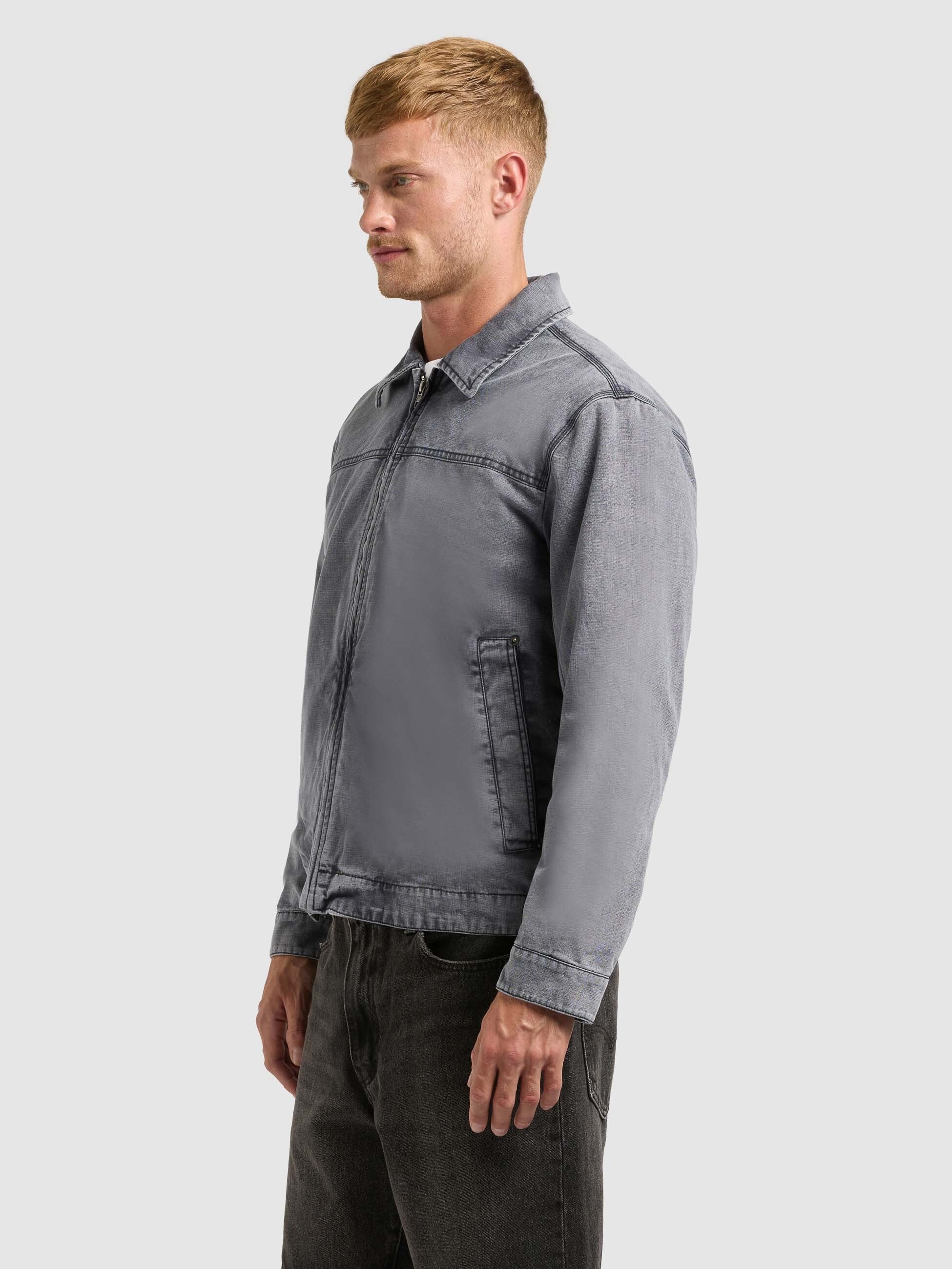 khujo-brave-damen-blousonjacke-oxford-blue-harrington-canvas image 5
