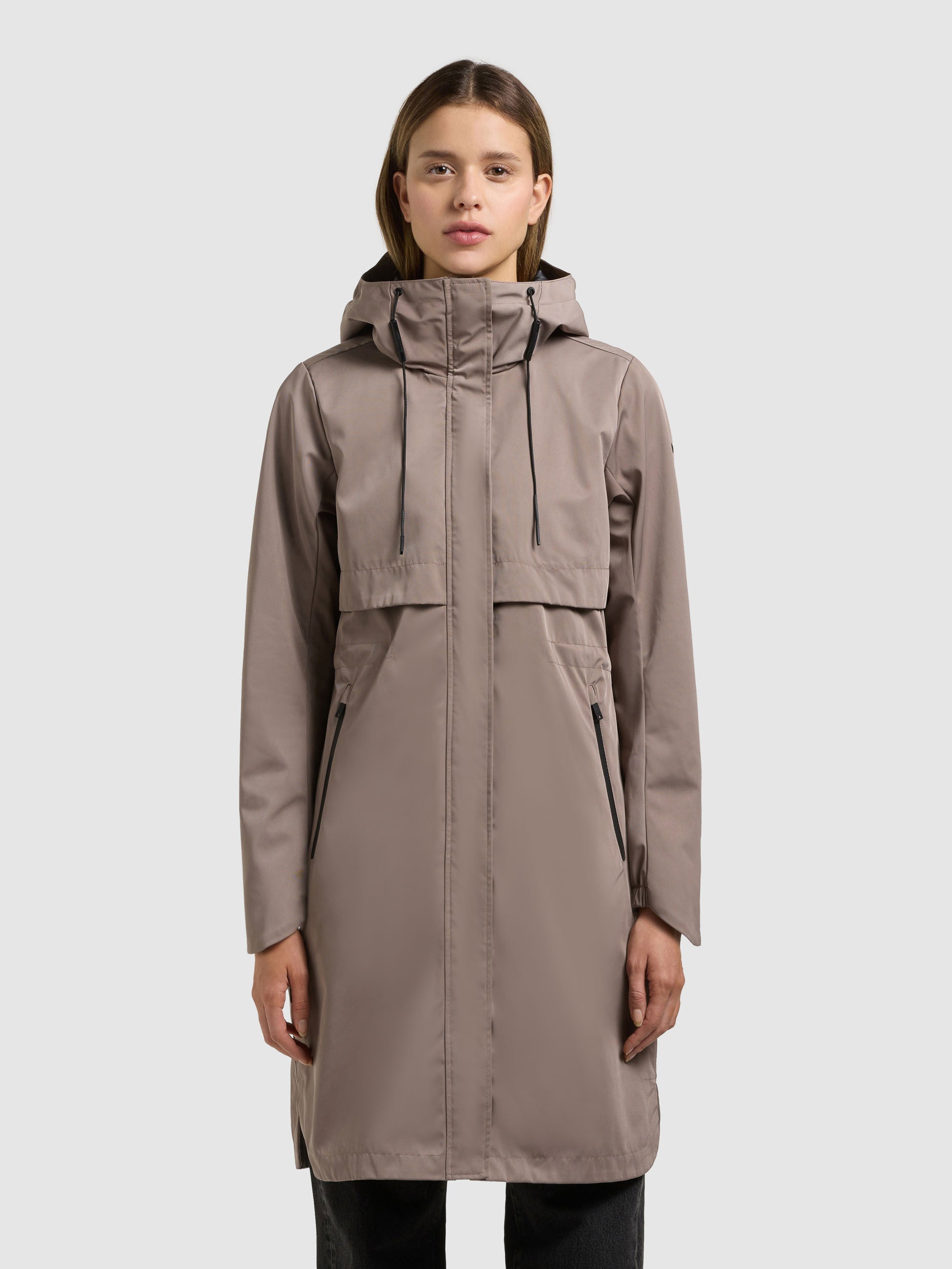 khujo-mantel-manao2-latte-brown-sommerparka-bergangsmantel-damen image 1