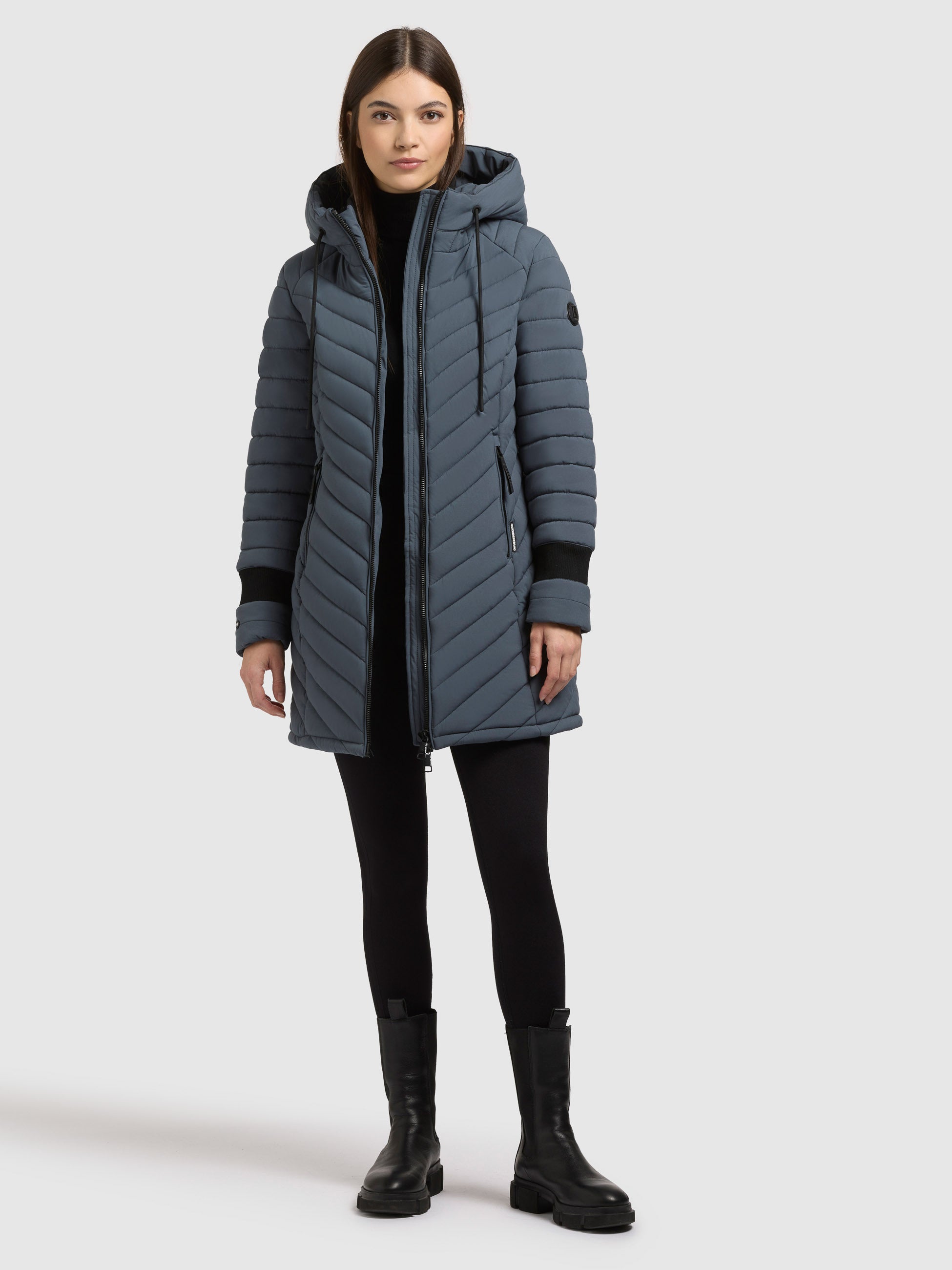 khujo-mantel-nita4-dim-blue-gesteppter-damen-kurzmantel image 1