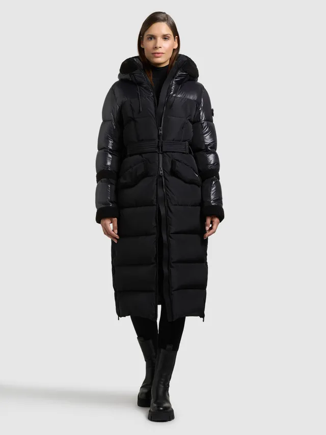 khujo-mantel-julita2-black-wadenlanger-steppmantel-mit-teddyfleece image 1