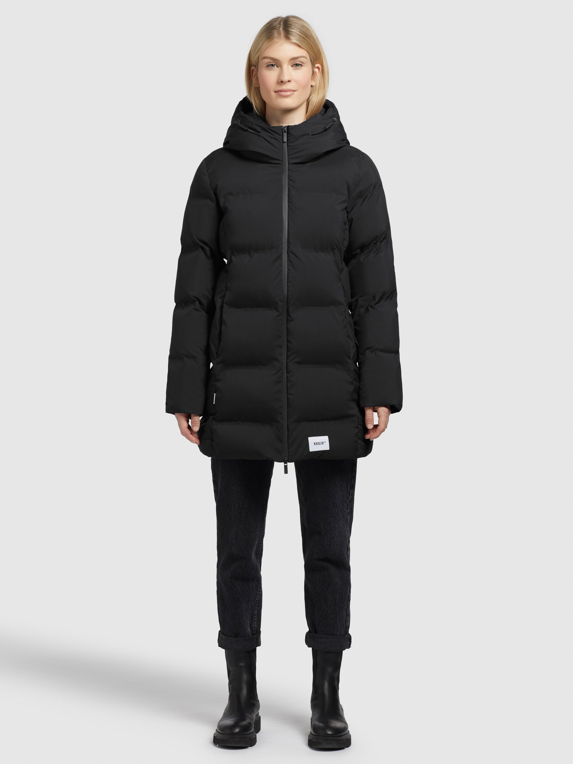 khujo-jacke-tanare2-schwarz-wattierte-steppjacke-regular-fit-damen image 1
