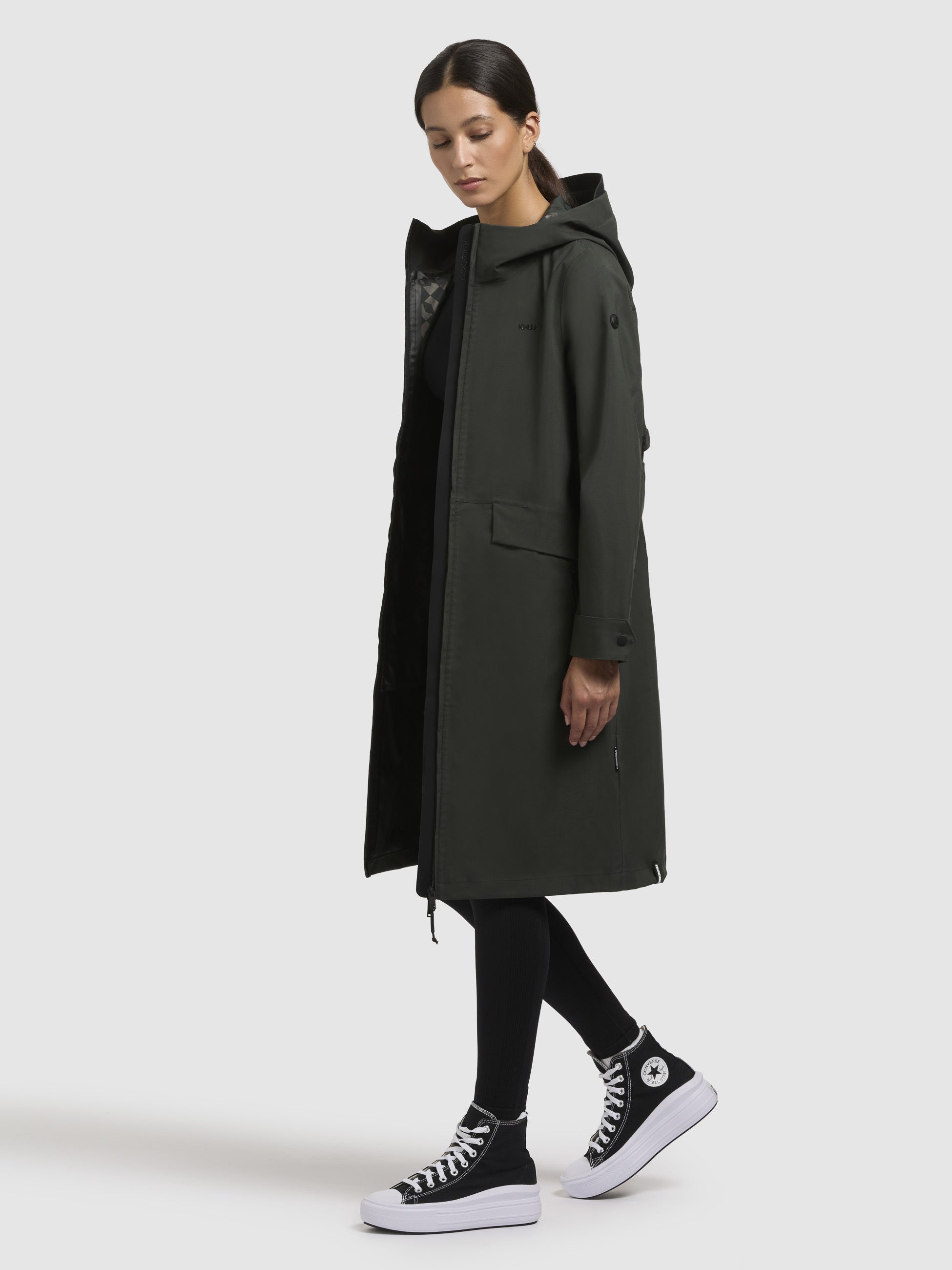 khujo-mantel-femke-damen-regenmantel-dunkelgr-n-slim-fit image 2