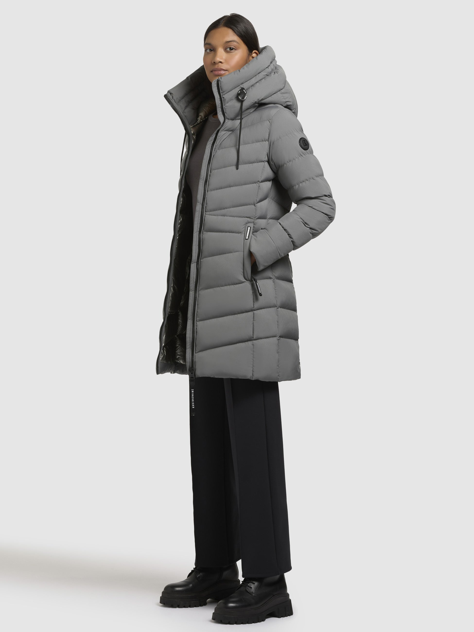 khujo-tuhani4-damen-jacke-grau-superleichte-steppjacke image 1