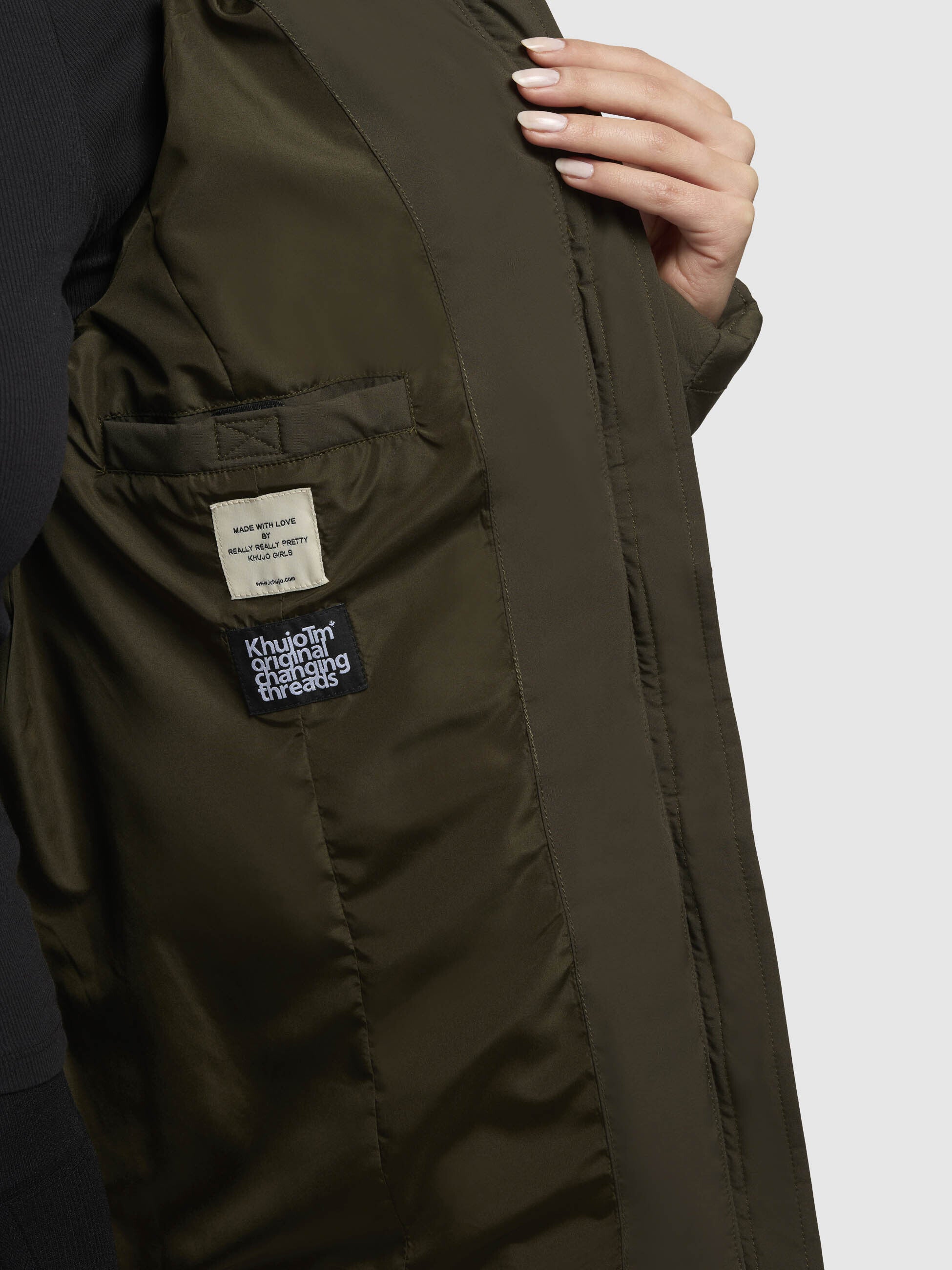 khujo-jacke-tweety-neo-khaki-steppjacke-h-ftlang-mit-strick image 8