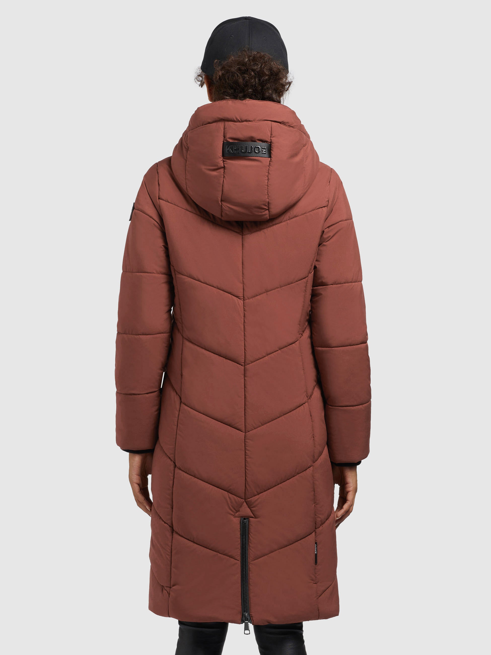 khujo-mantel-aribay4-light-rostrot-damen-lange-steppjacke image 3