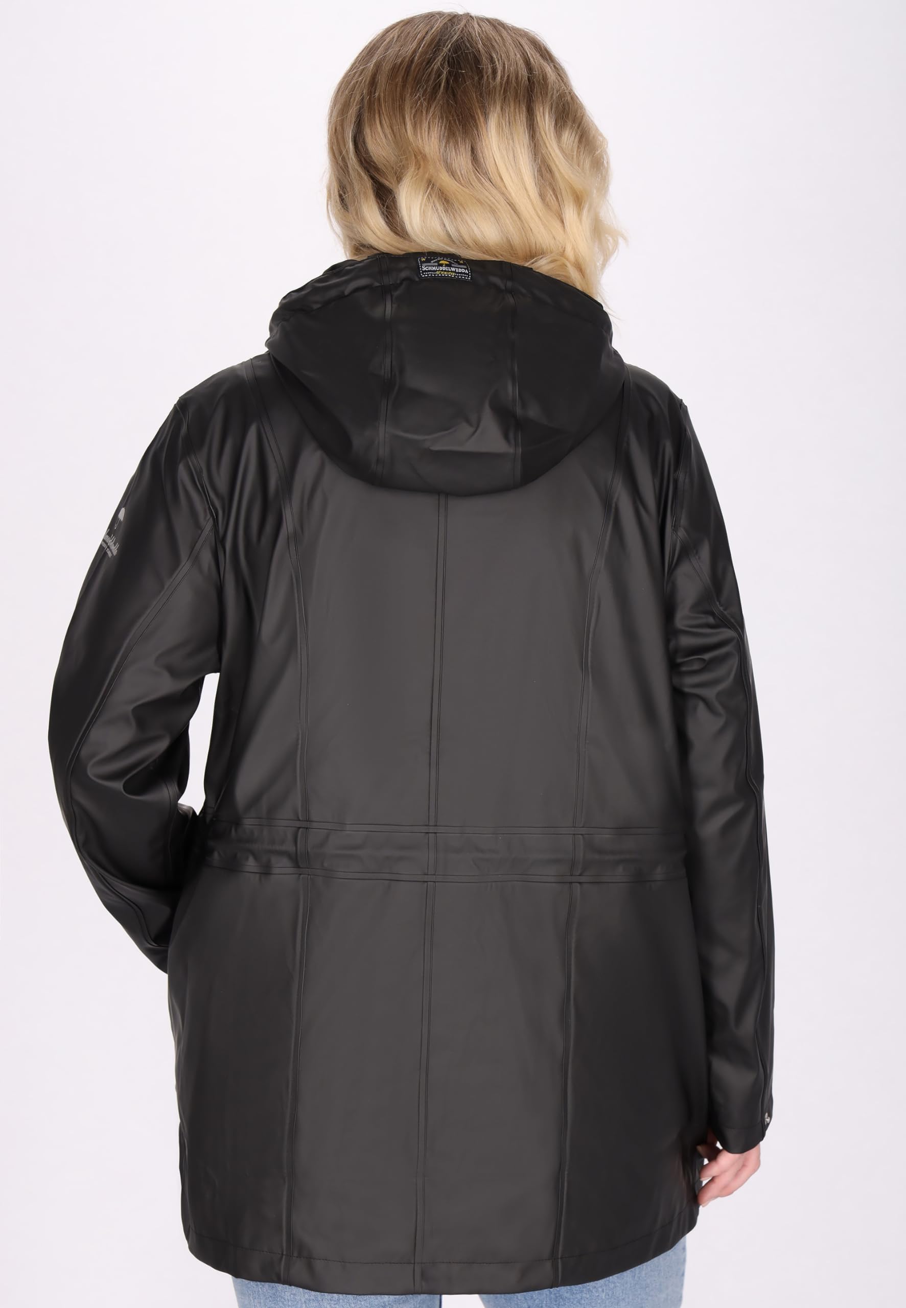schmuddelwedda-damen-curvy-regenmantel-regenmantel-mit-kapuze-knopfverschluss-un image 4