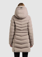 khujo-tuhani5-damen-steppmantel-greige-leichter-kurzmantel-slim-fit-matt image 3