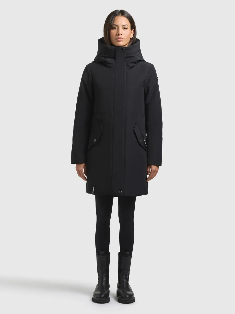 khujo-mantel-diance-black-damen-kurzmantel-slim-fit-wattiert image 1