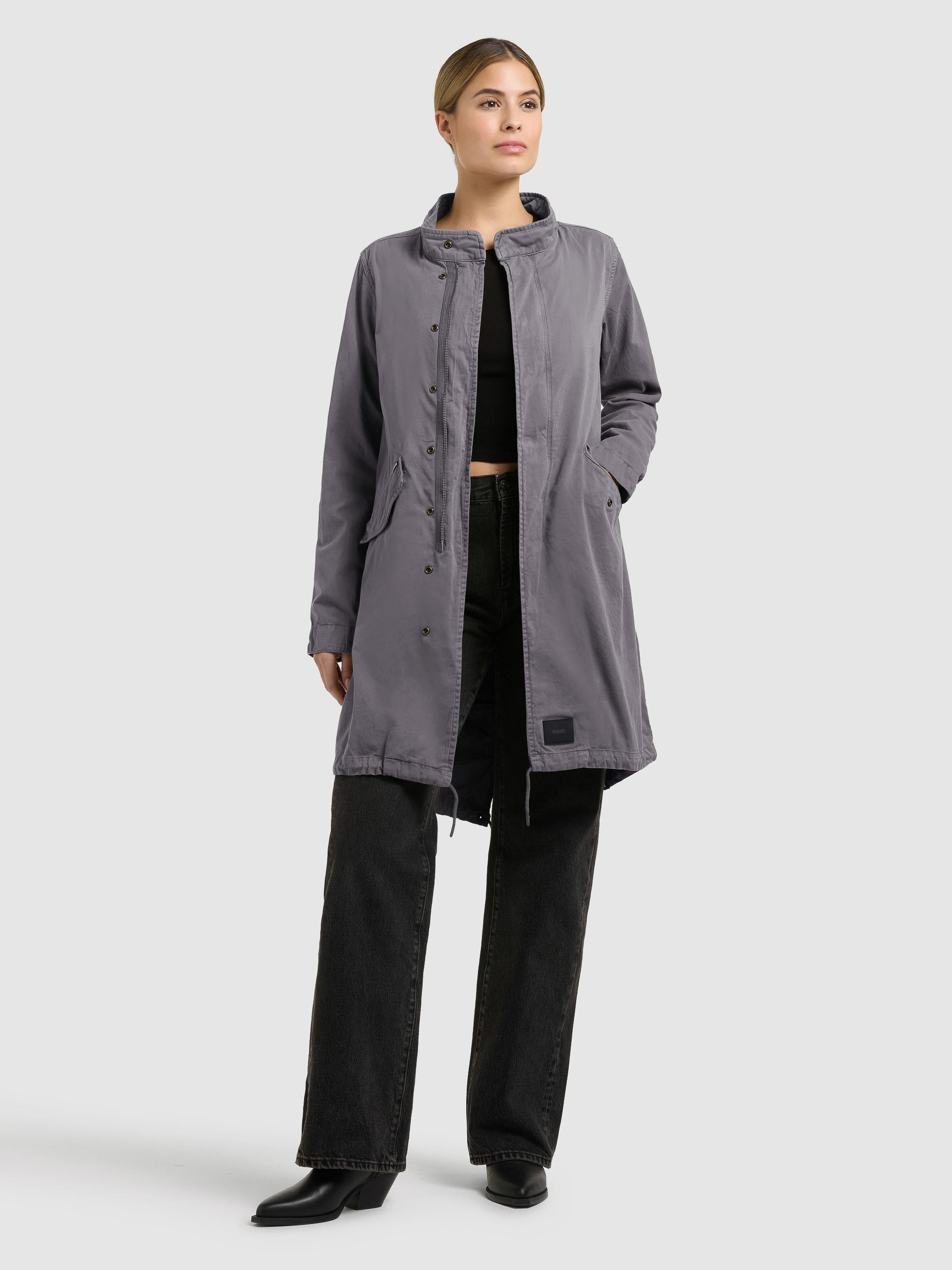 khujo-mantel-theres-slate-grey-damen-parka-regular-fit-baumwoll-twill image 5