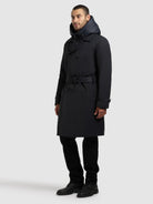 khujo-coat-tarm-port-blue-trenchcoat-kurz-damen image 2