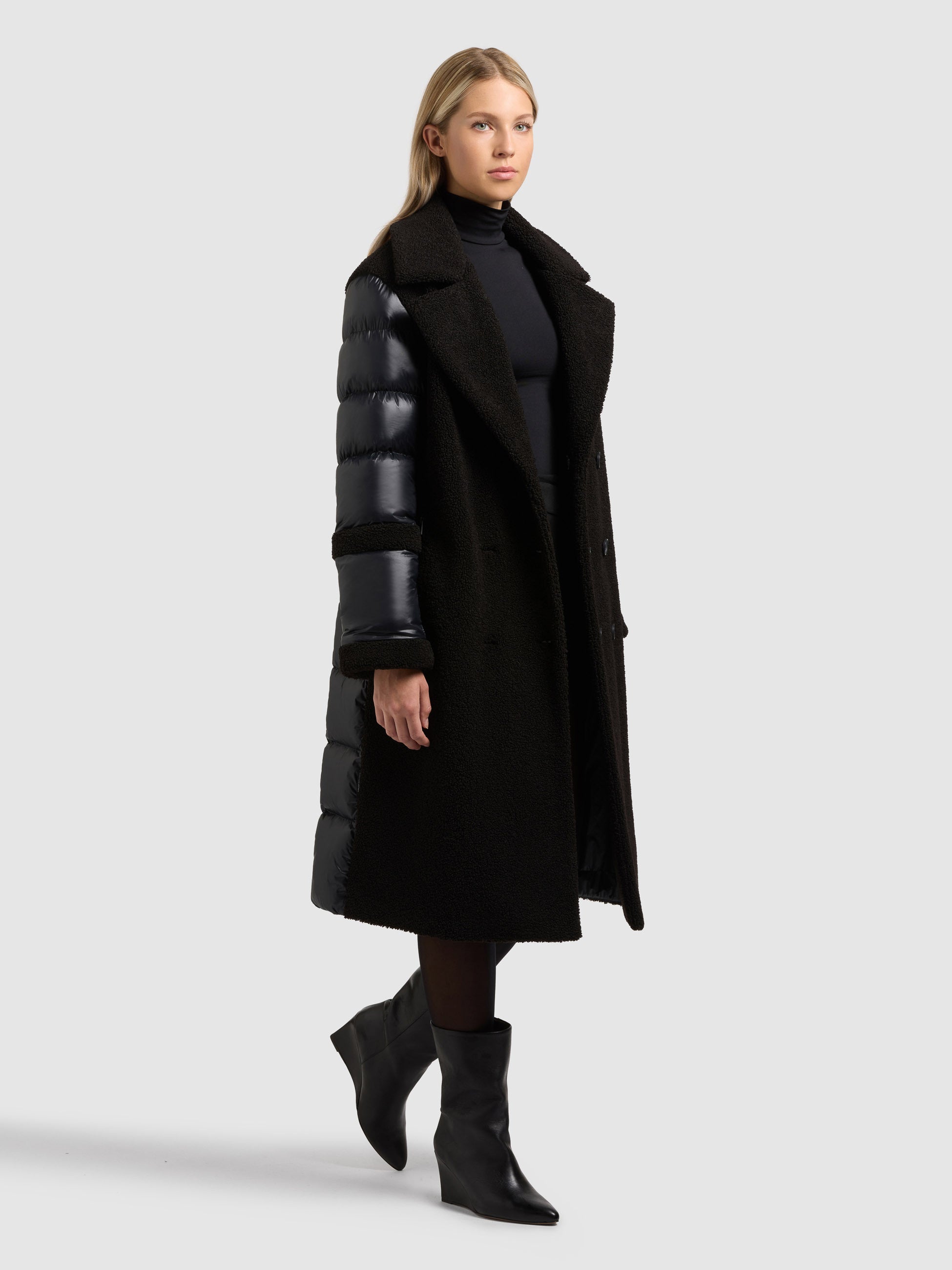 khujo-mantel-kalmia-black-damen-teddy-kurzmantel-mit-g-rtel-und-kapuzeneinsatz image 6